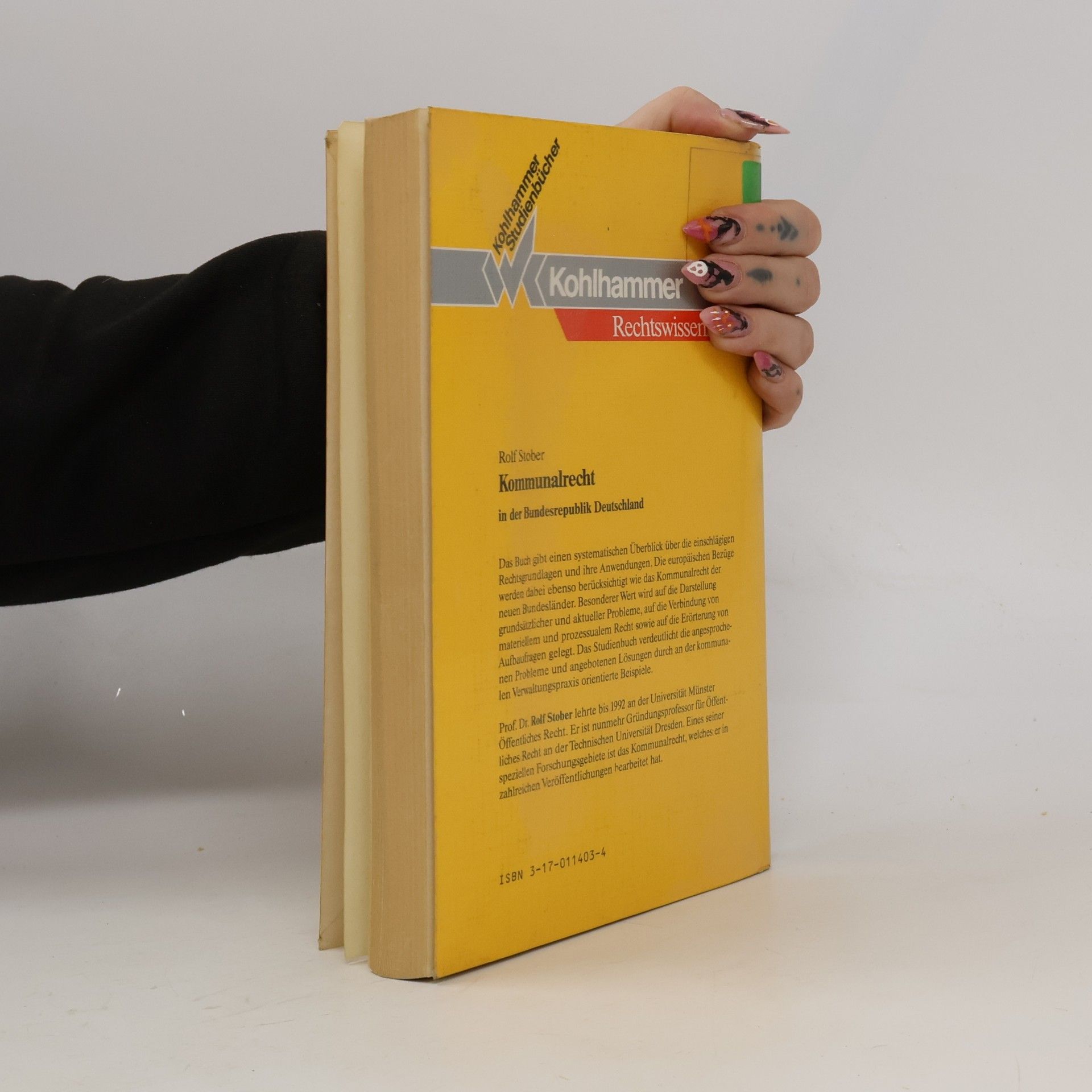 Rolf Stober Kohlhammer Studienbücher: Kommunalrecht in der Bundesrepublik Deutschland