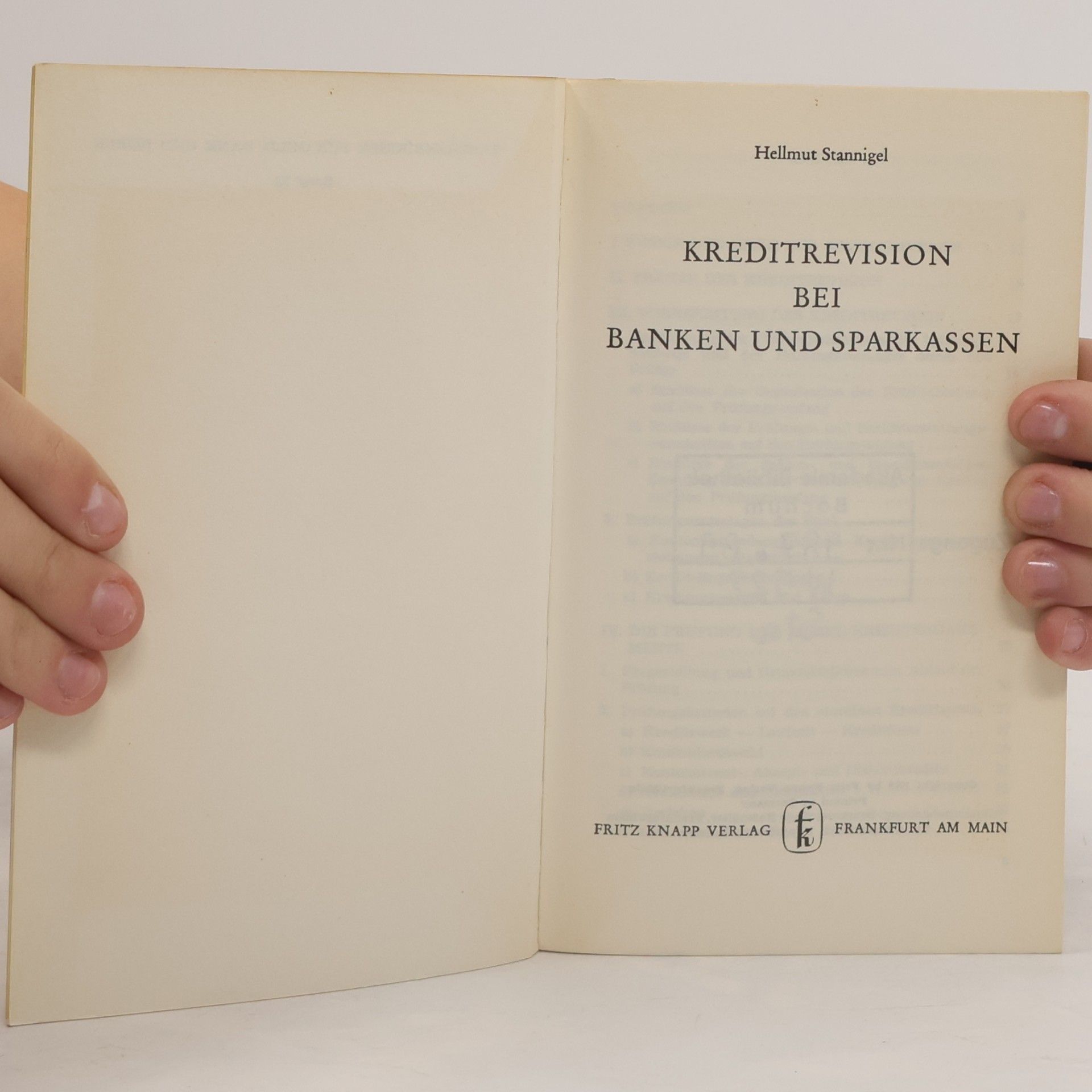 Hellmut Stannigel Kreditrevision bei Banken und Sparkassen
