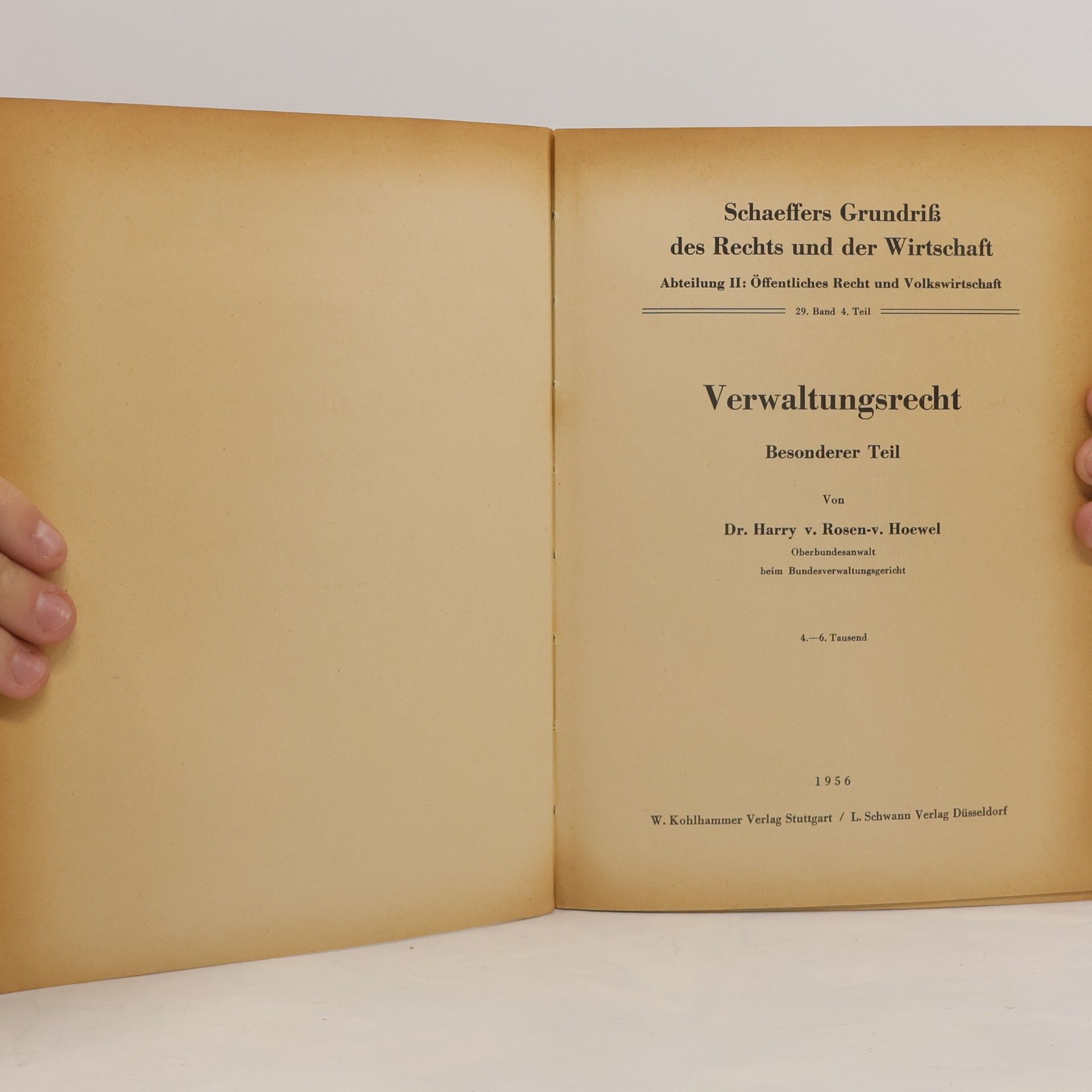 Dr. Harry V. Rosen-V. Hoewel Verwaltungsrecht