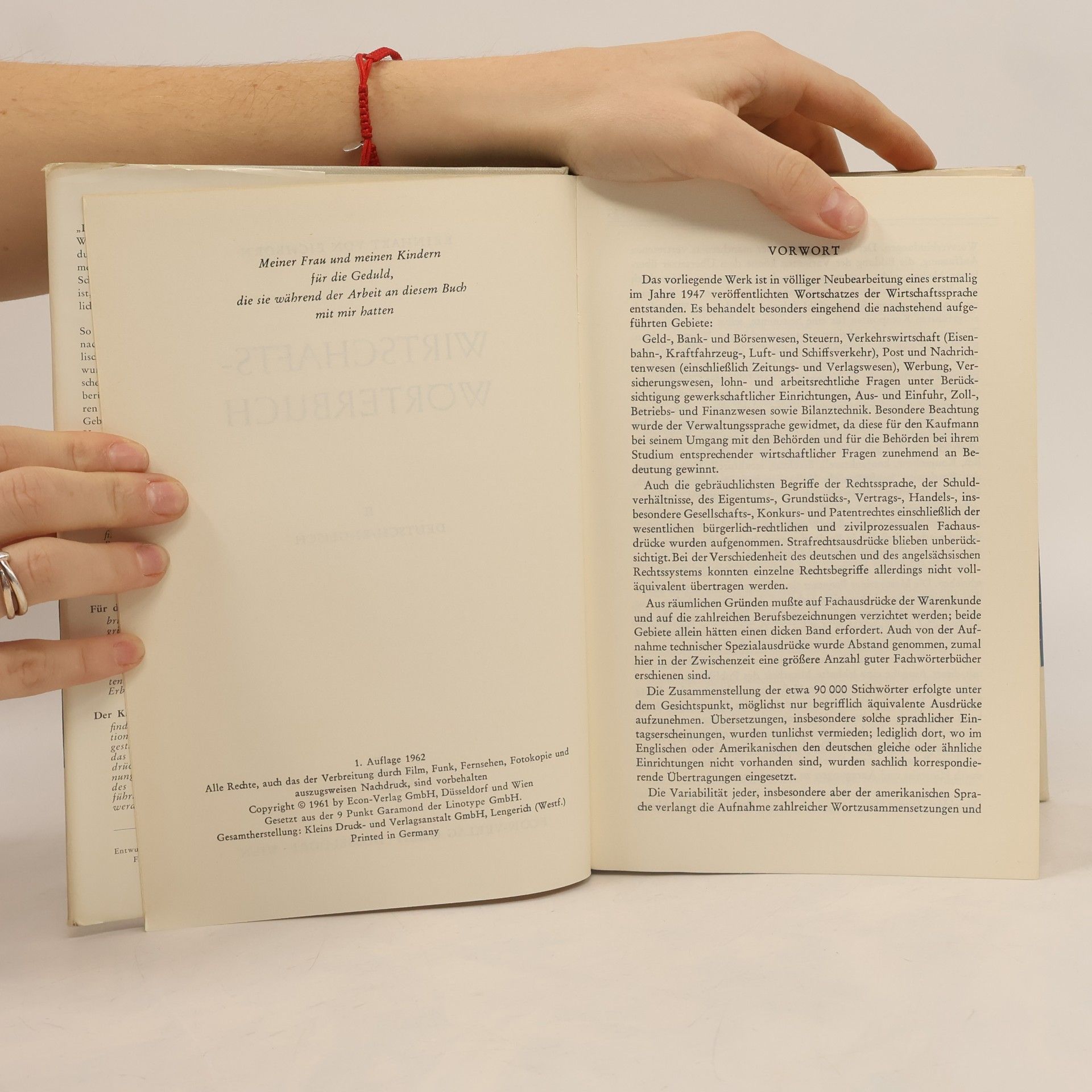 Reinhart von Eichborn Wirtschaftswörterbuch II. Deutsch/Englisch