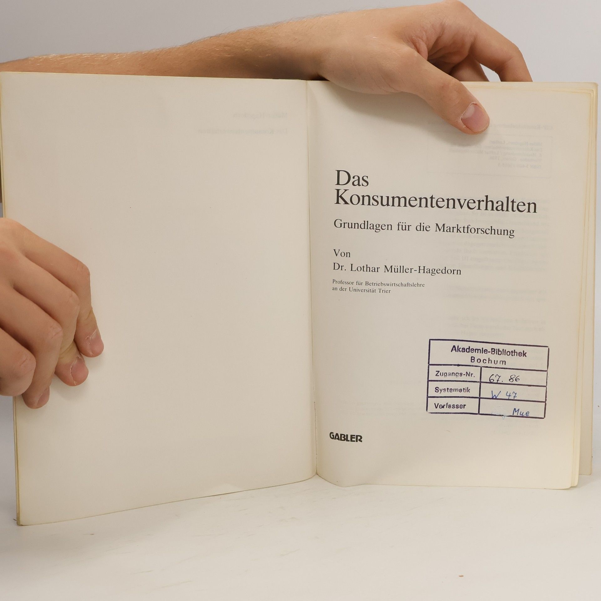 Lothar Müller-Hagedorn Das Konsumentenverhalten