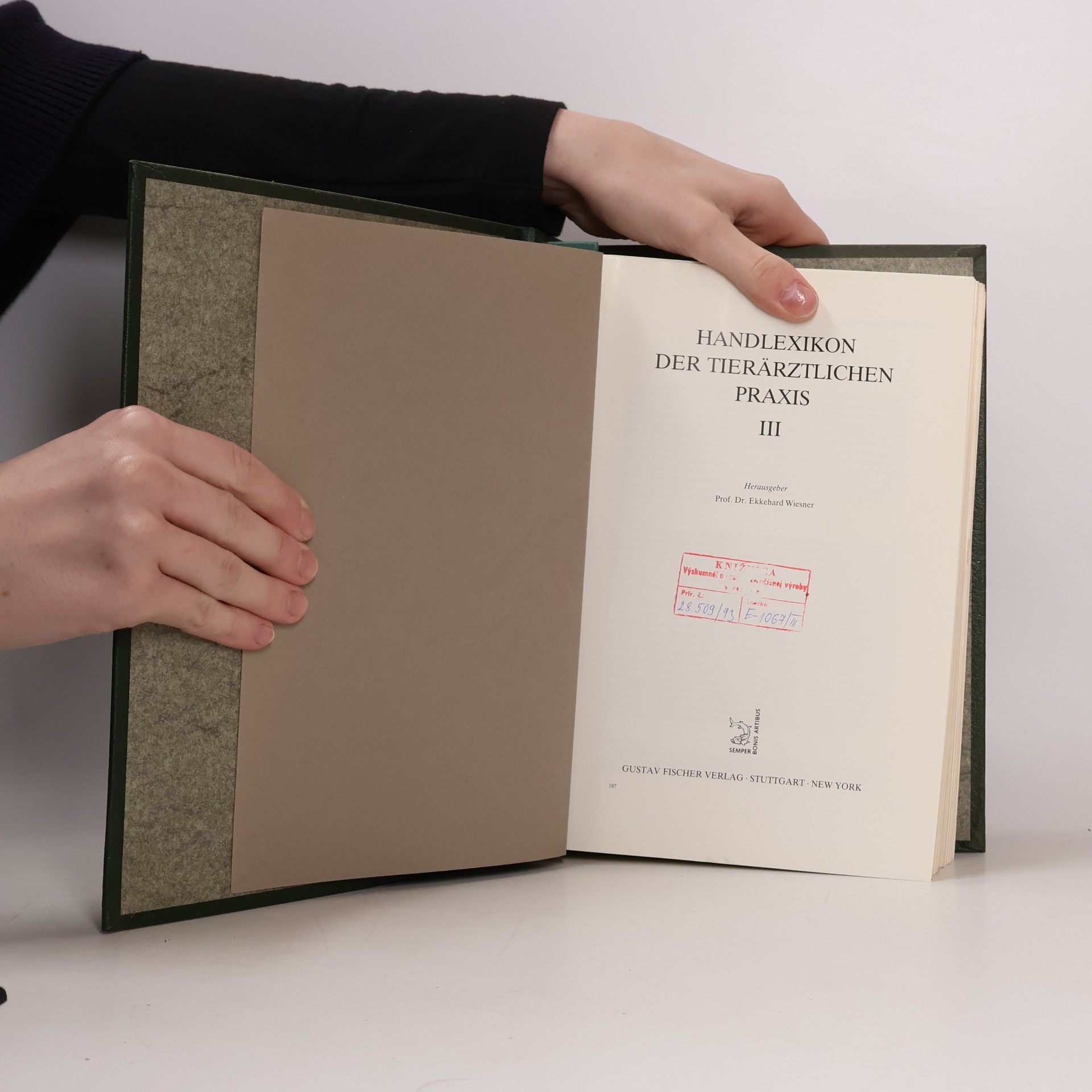 Various authors Handlexikon der tierärztlichen Praxis III.