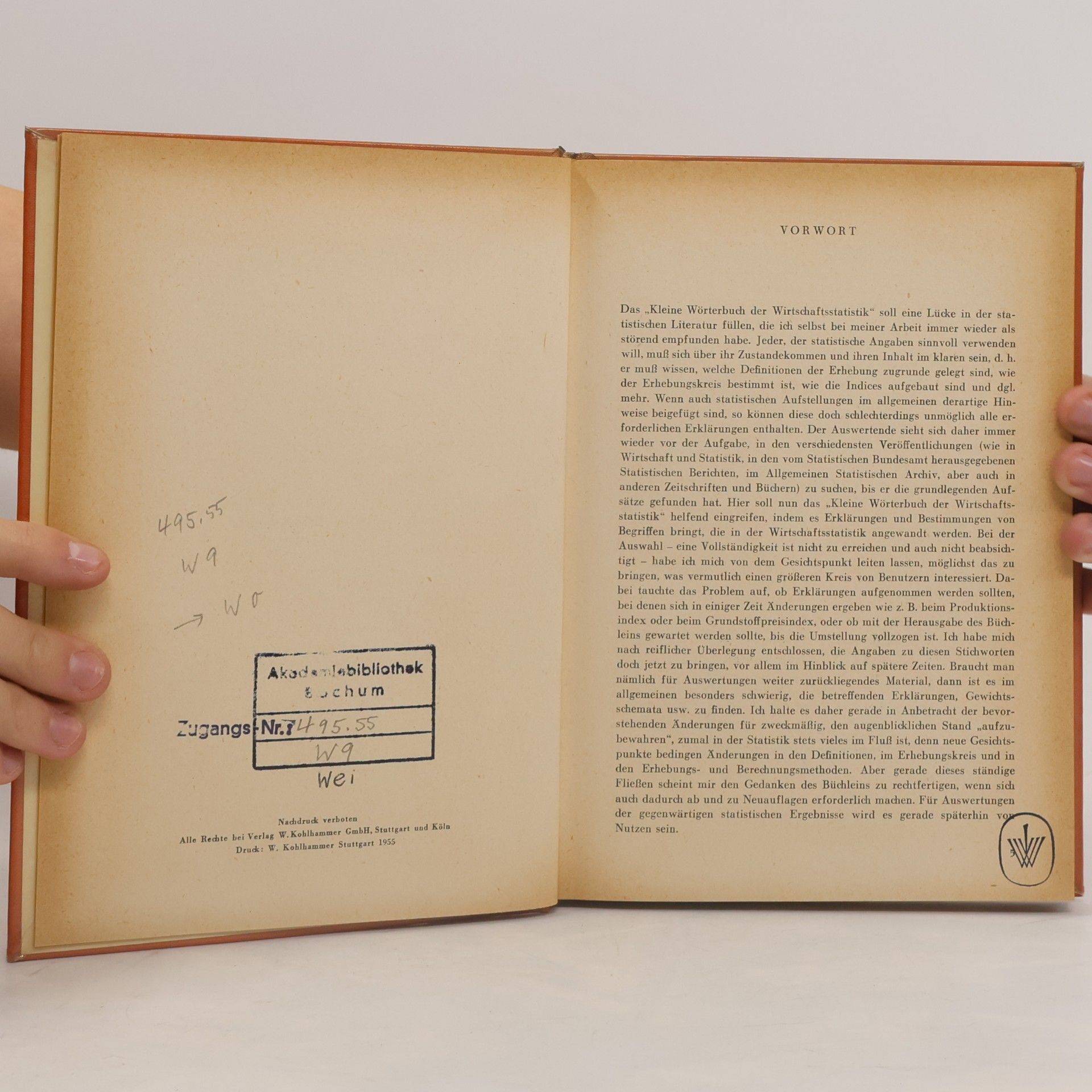 Gerhard Weinhold Kleines Wörterbuch der Wirtschaftsstatistik