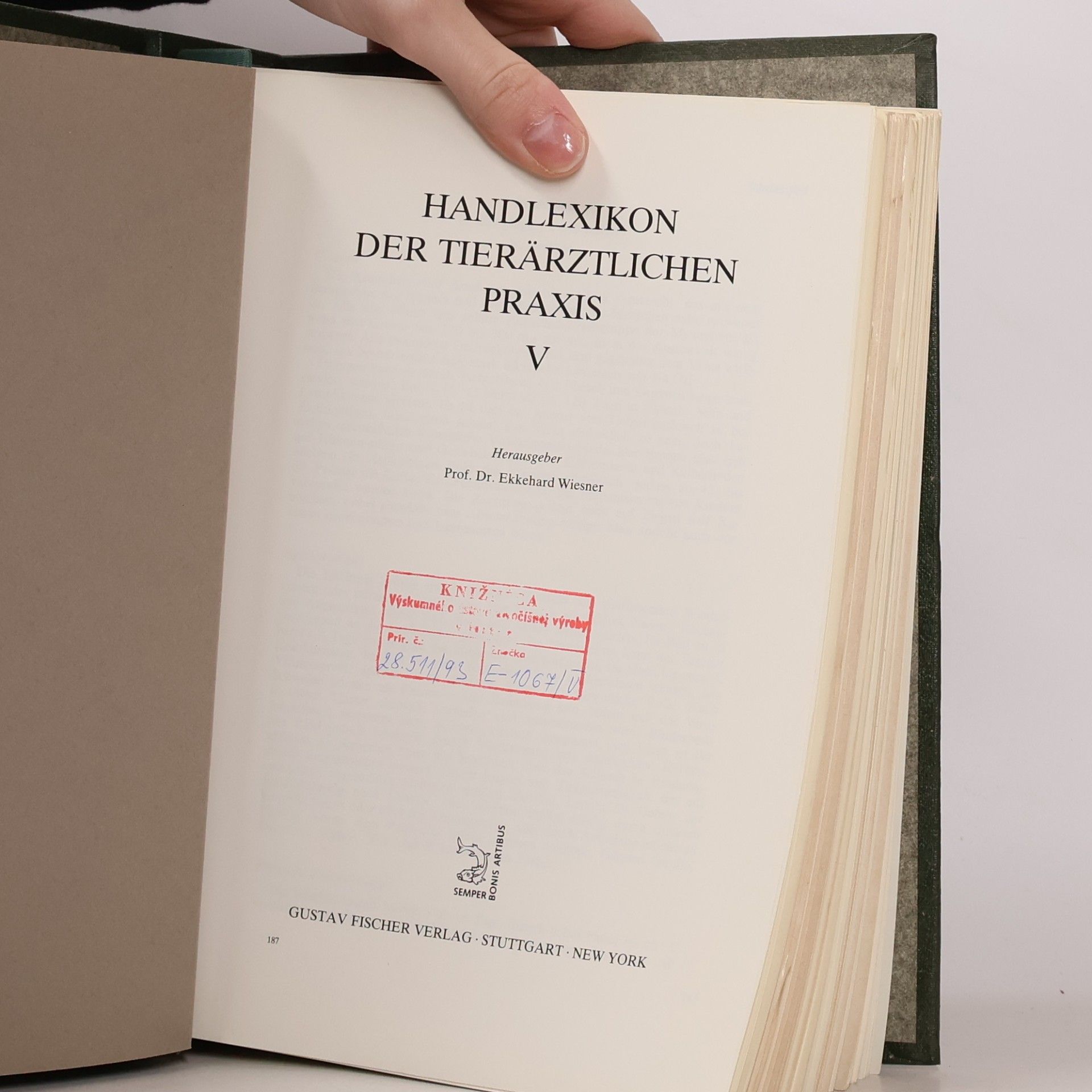 Ekkehard Wiesner Handlexikon der tierärztlichen Praxis V.