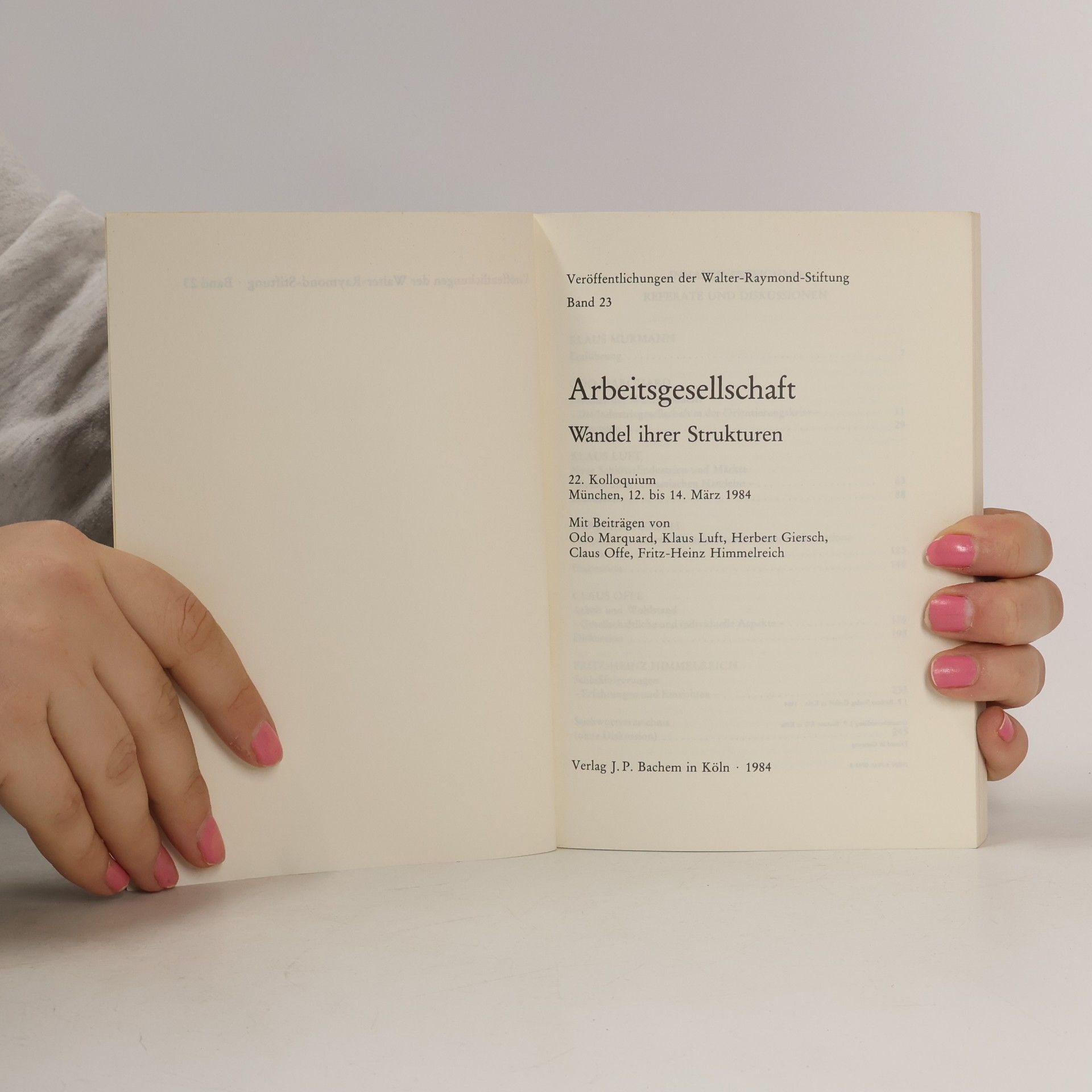 Odo Marquard Arbeitsgesellschaft 23