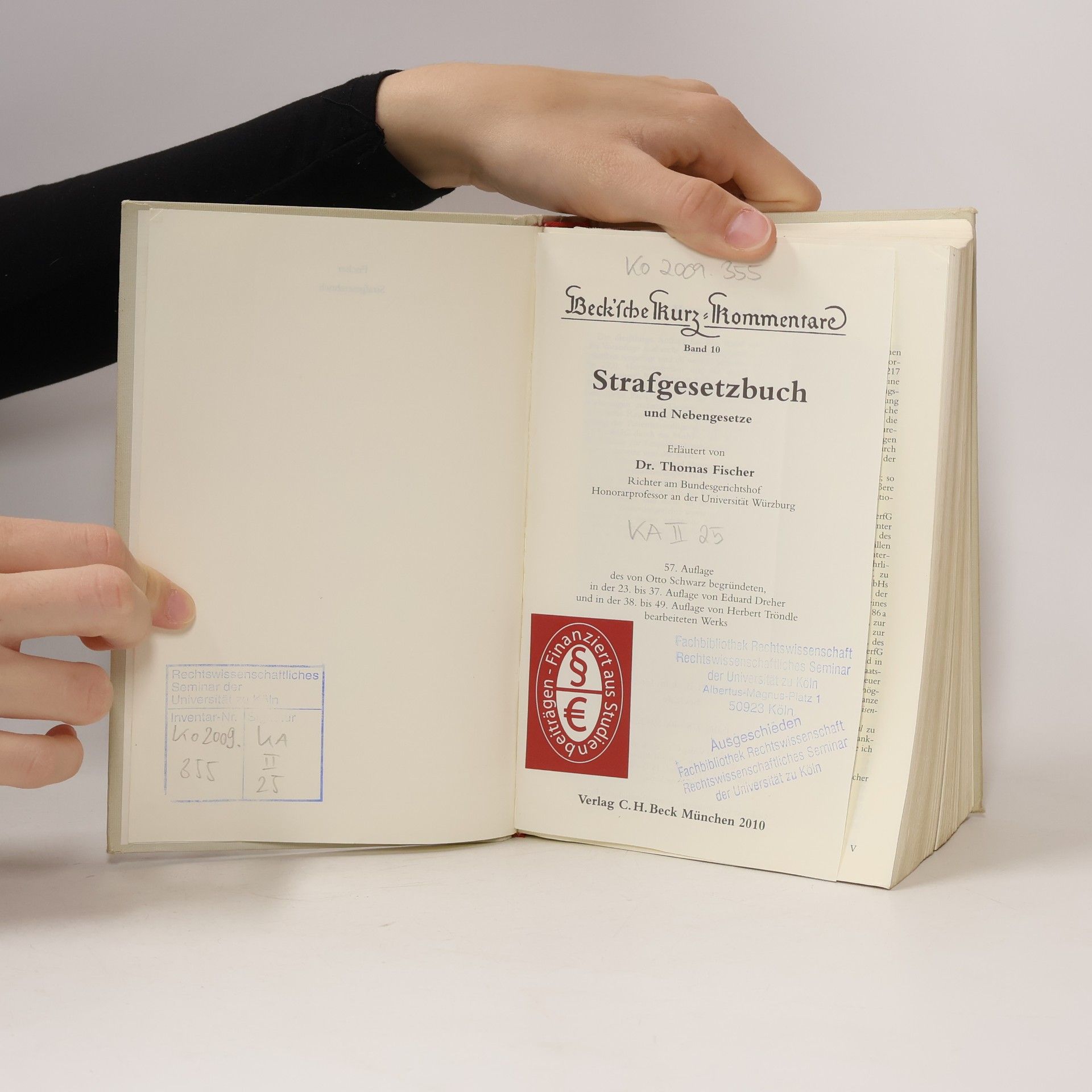 Thomas Fischer Beck'sche Kurz-Kommentare: Strafgesetzbuch und Nebengesetze