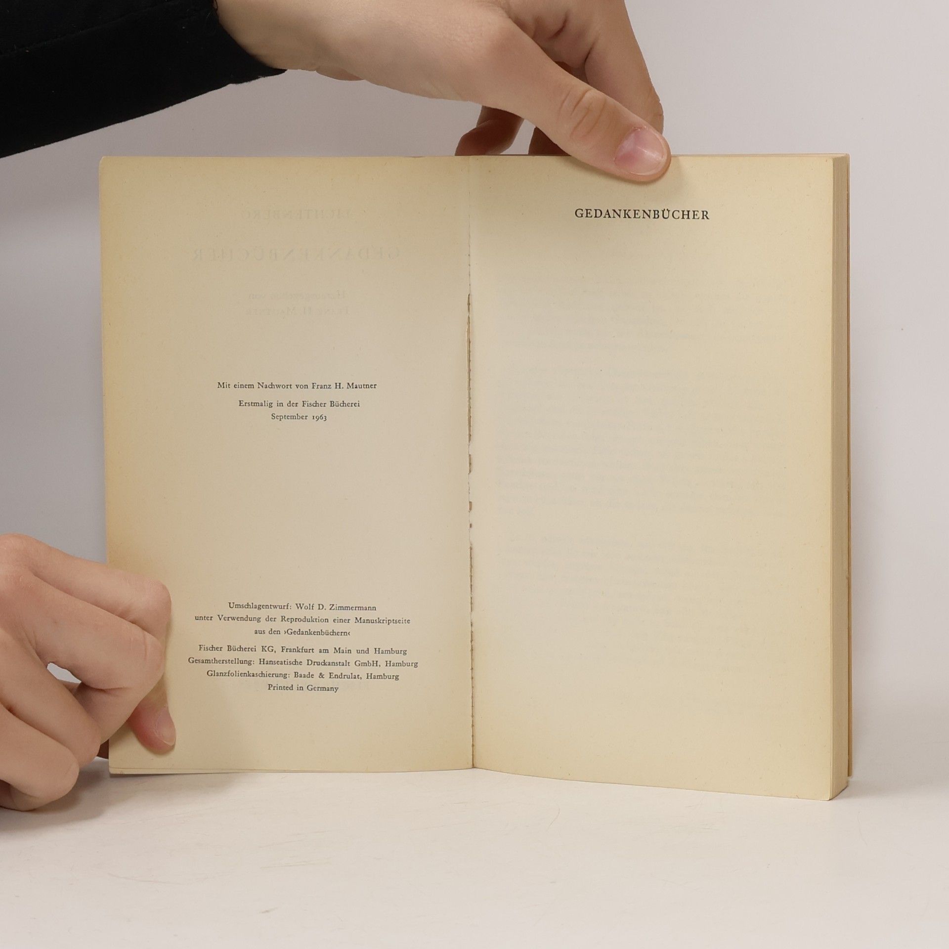 Georg Christoph Lichtenberg Gedankenbücher