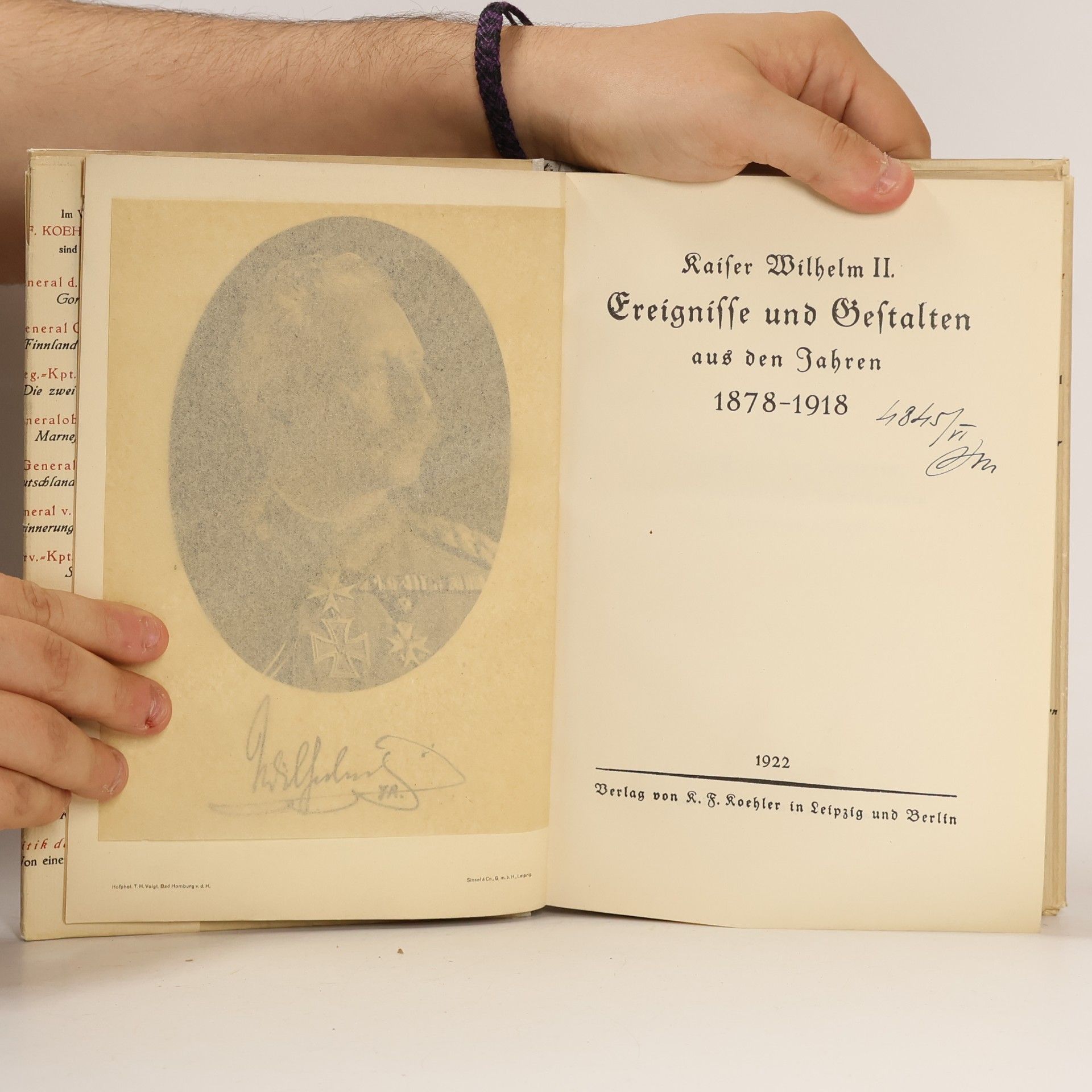 Wilhelm II. Ereignisse und Gestalten. 1878 - 1918