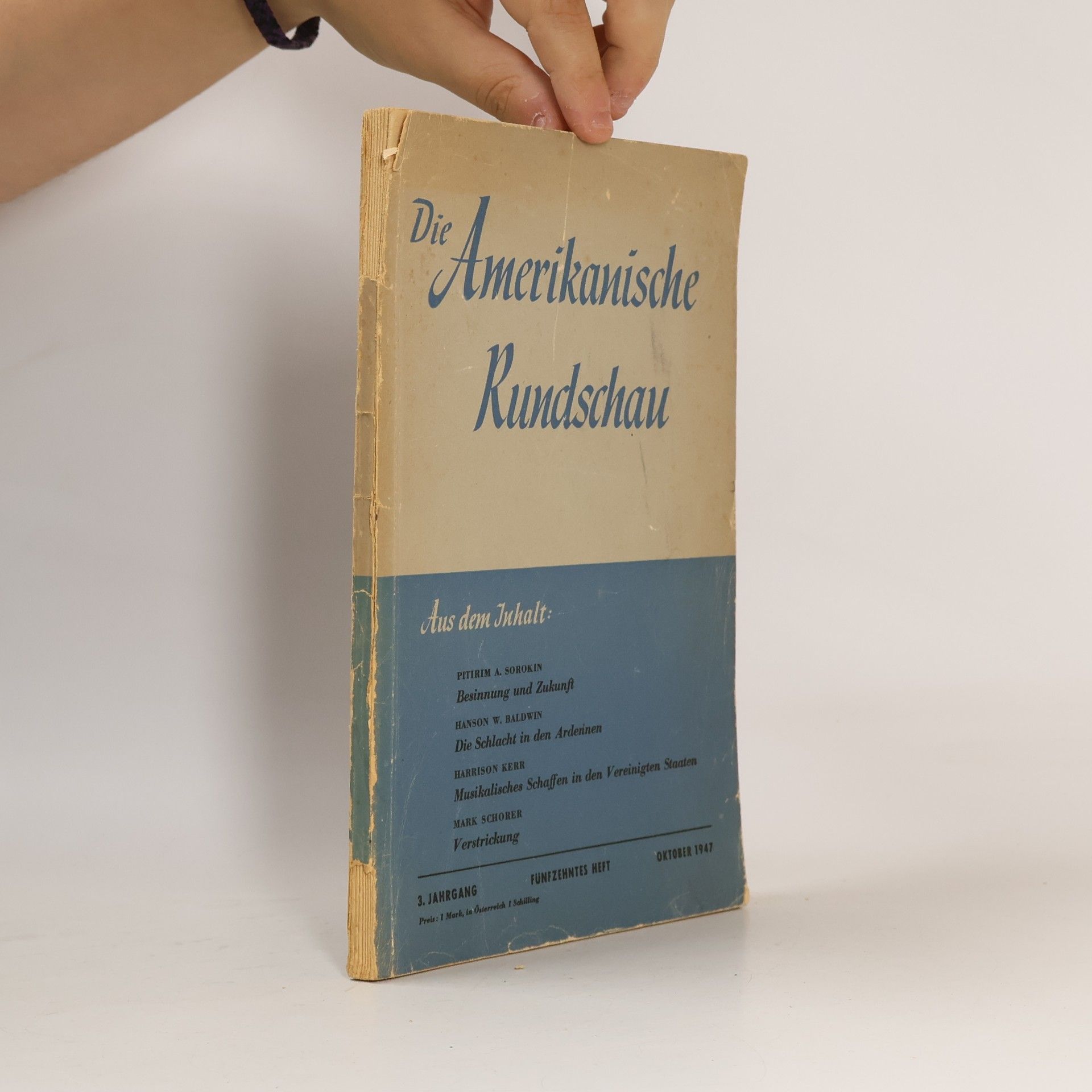 Pitirim A. Sorokin Die Amerikanische Rundschau