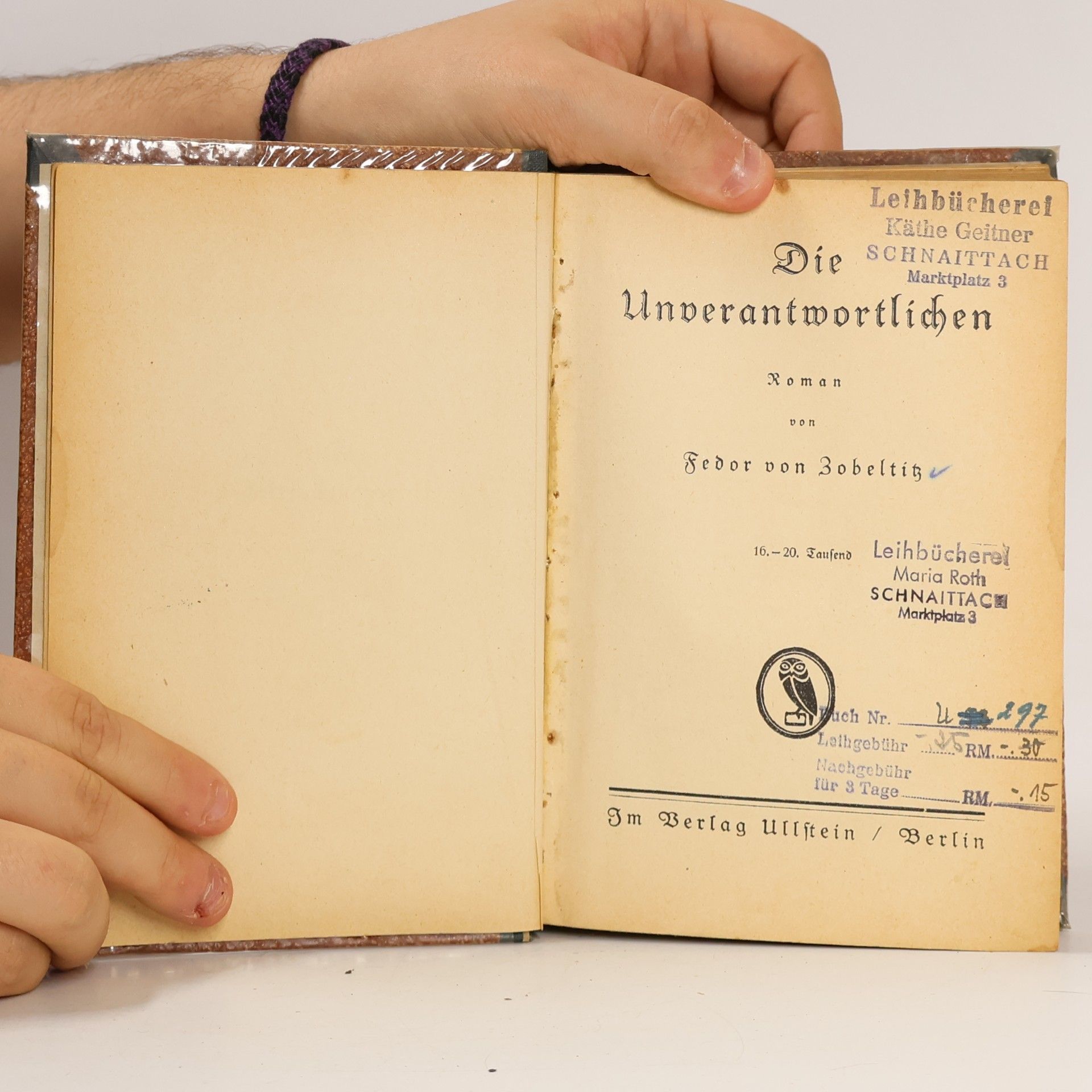 Fedor von Zobeltitz Die Unverantwortlichen