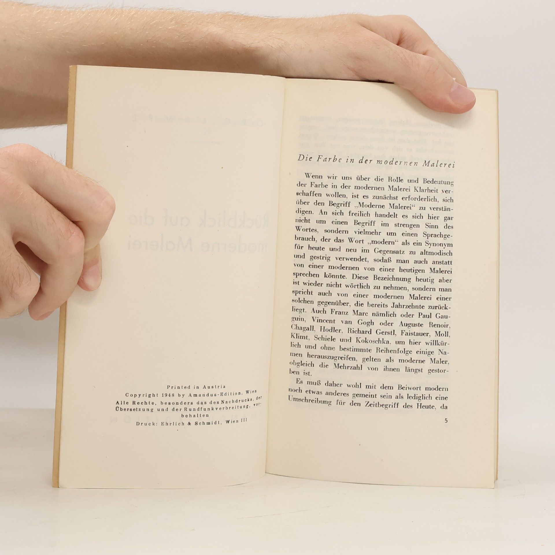 Jörg H. Lampe Rückblick auf die moderne Malerei