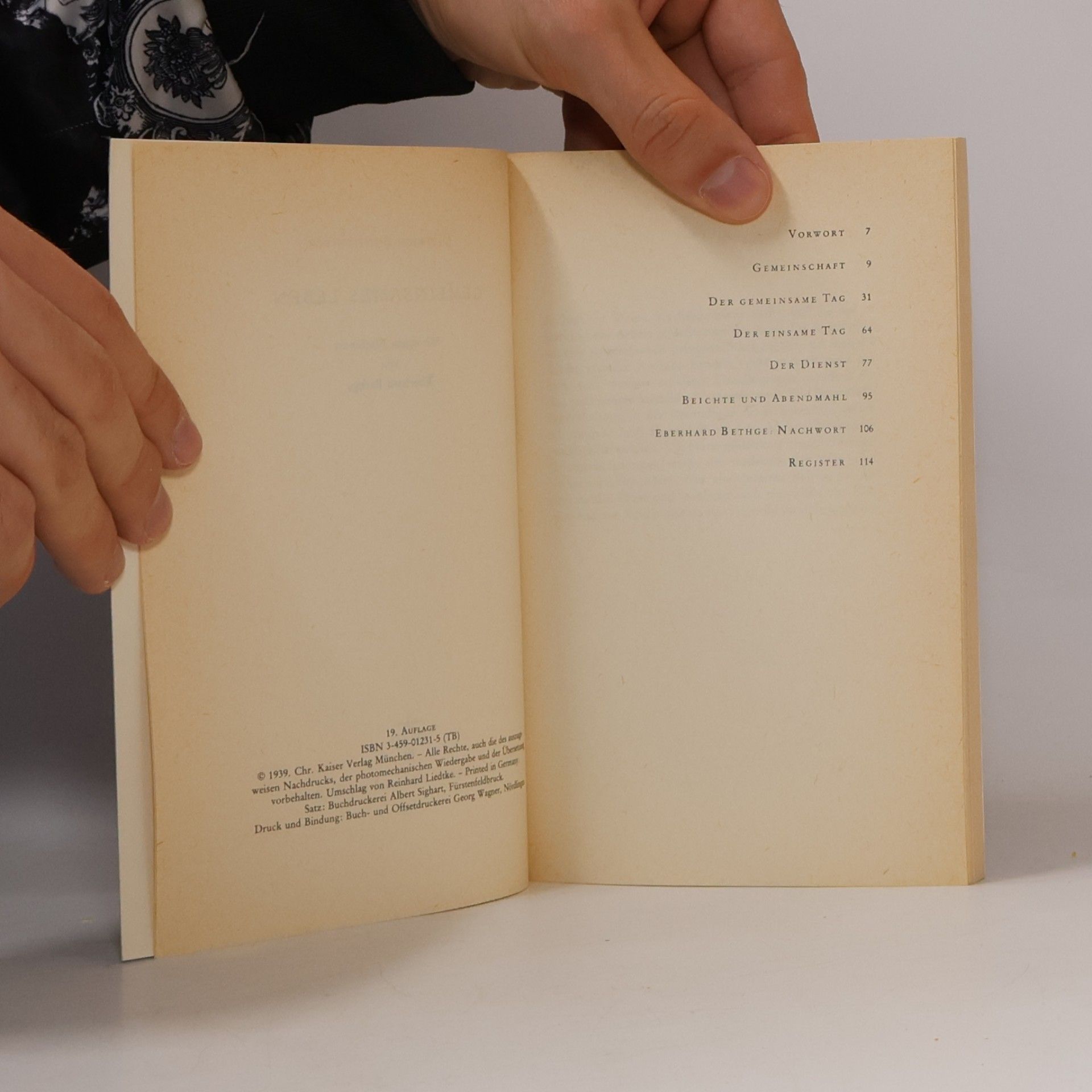 Dietrich Bonhoeffer Gemeinsames Leben