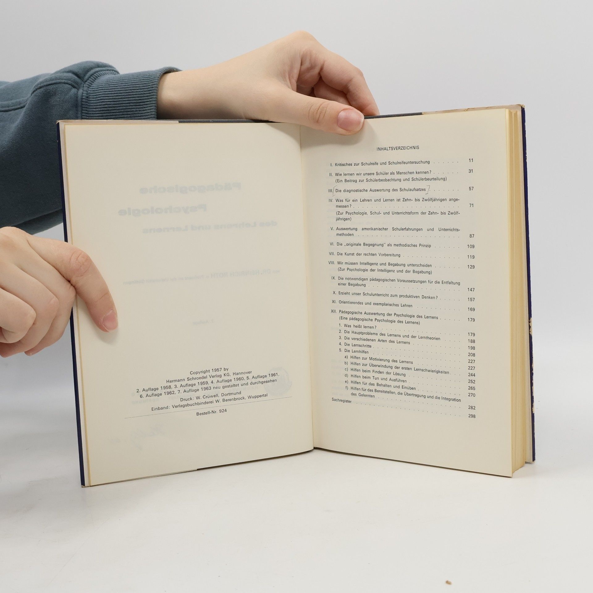 Heinrich Roth Pädagogische Psychologie des Lernens und Lehrens