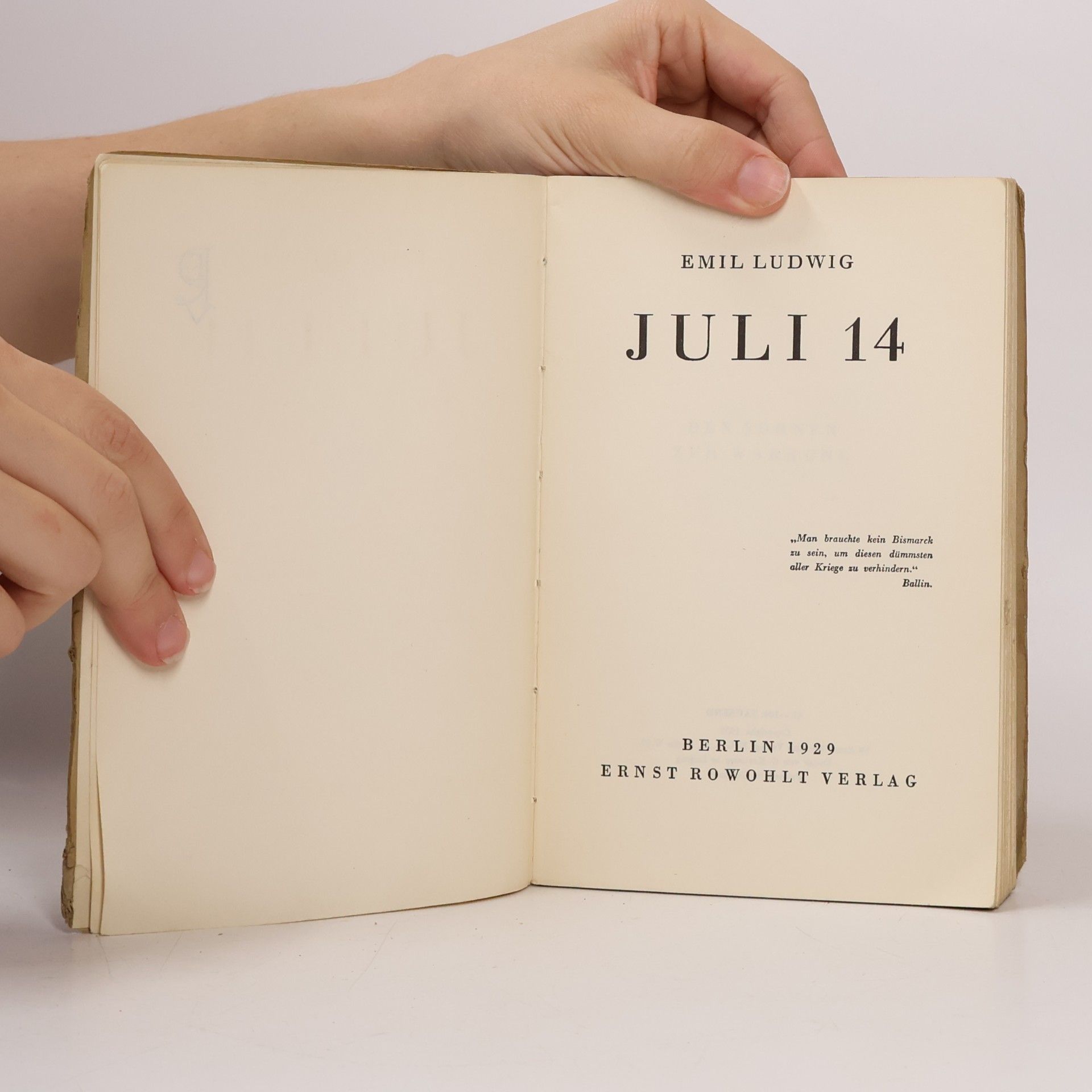 Emil Ludwig Juli 14