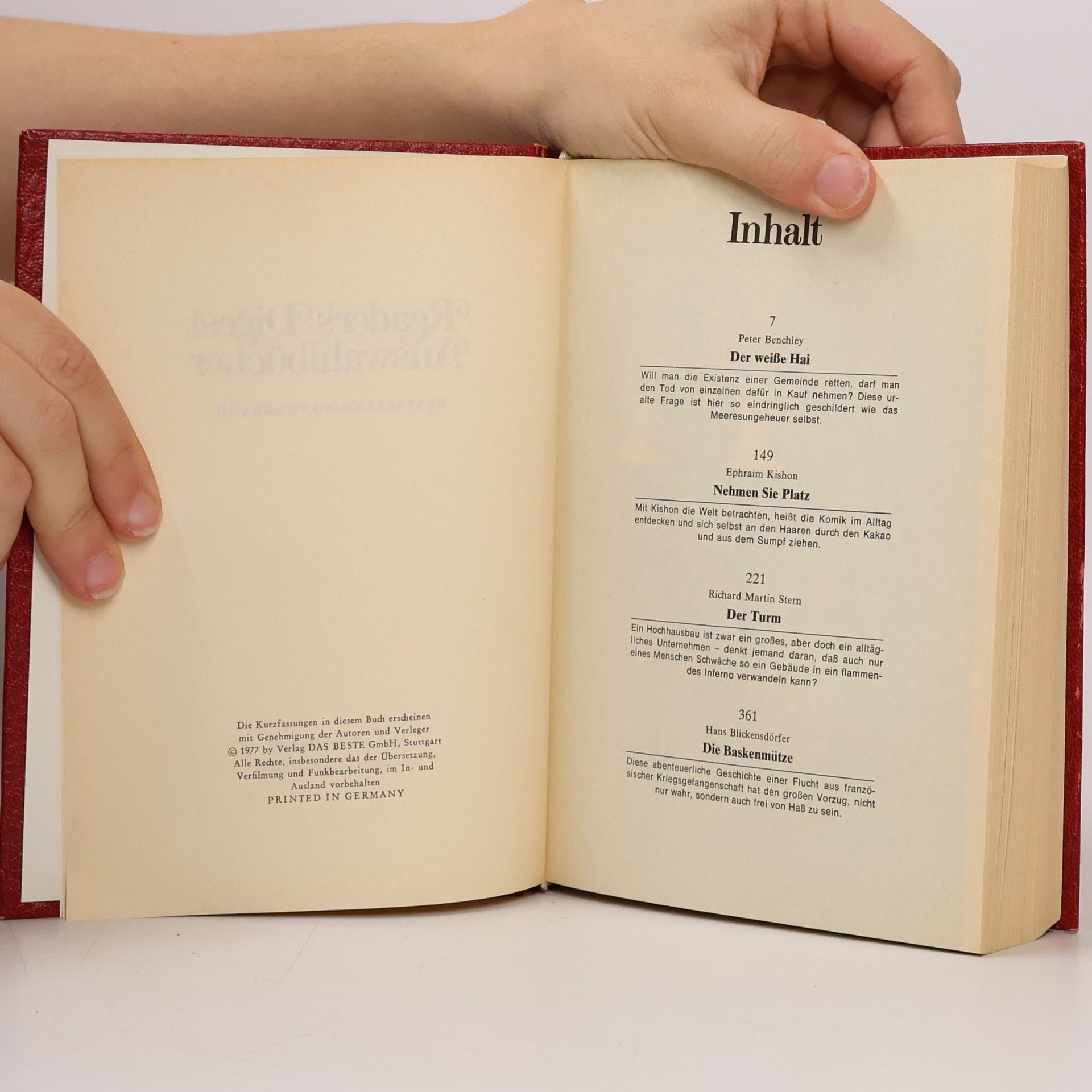 Peter Benchley Reader's Digest Auswahlbücher
