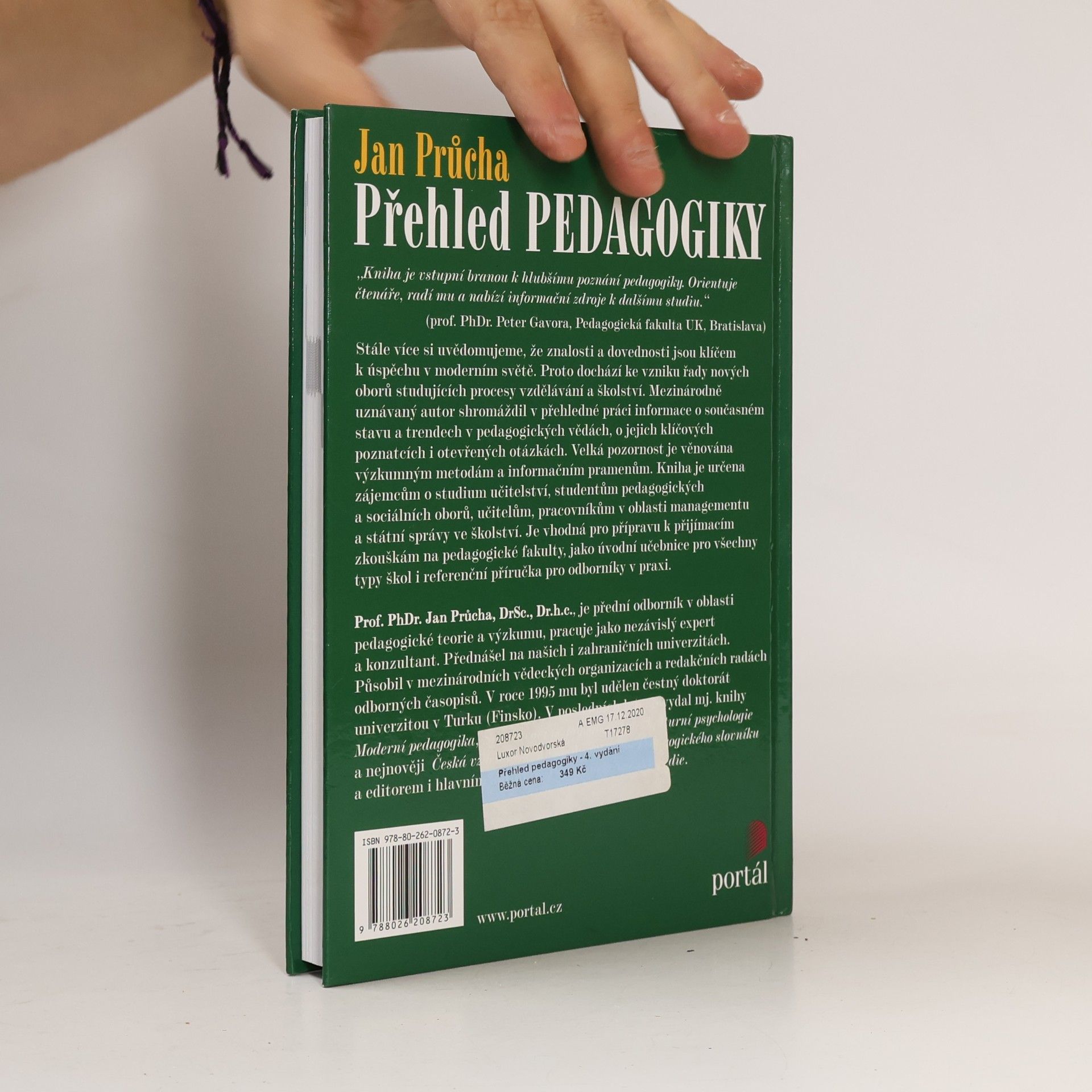 Jan Průcha Přehled pedagogiky. Úvod do studia oboru