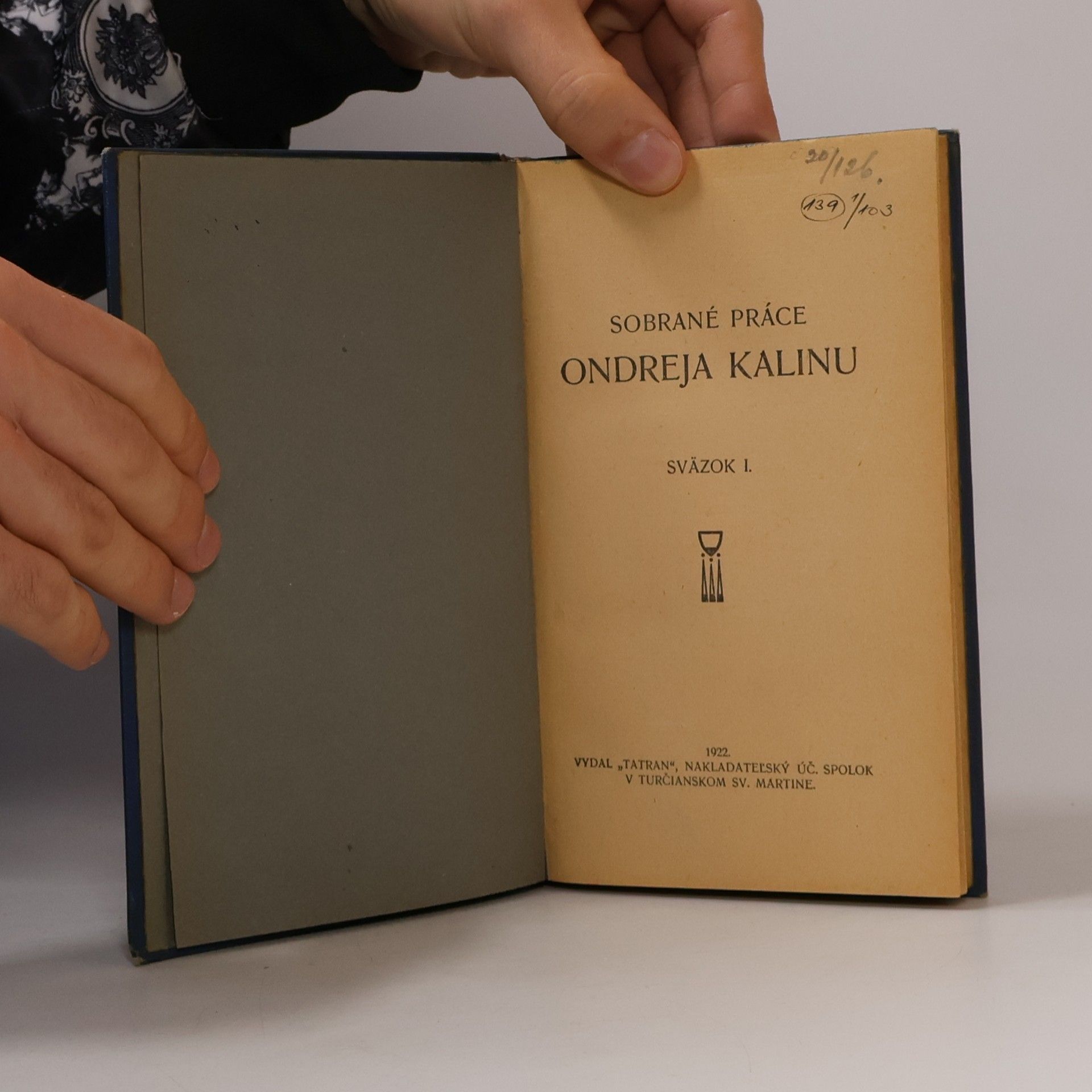 Ondreja Kalinu Sobrané práce Ondreja Kalinu I.