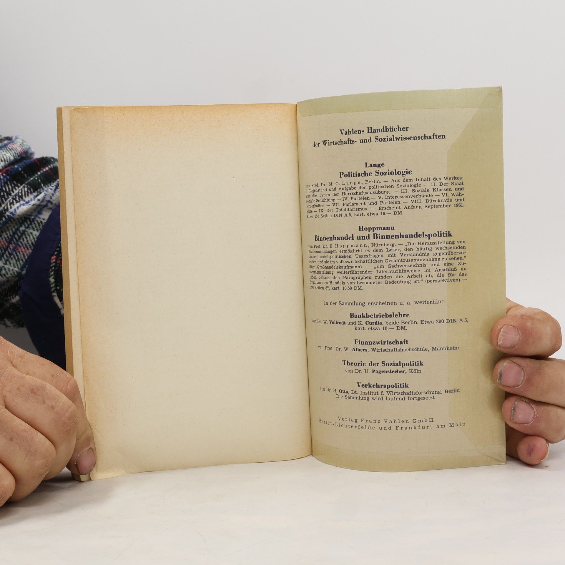 Hans-Heinrich Herlemann Grundlagen der Agrarpolitik