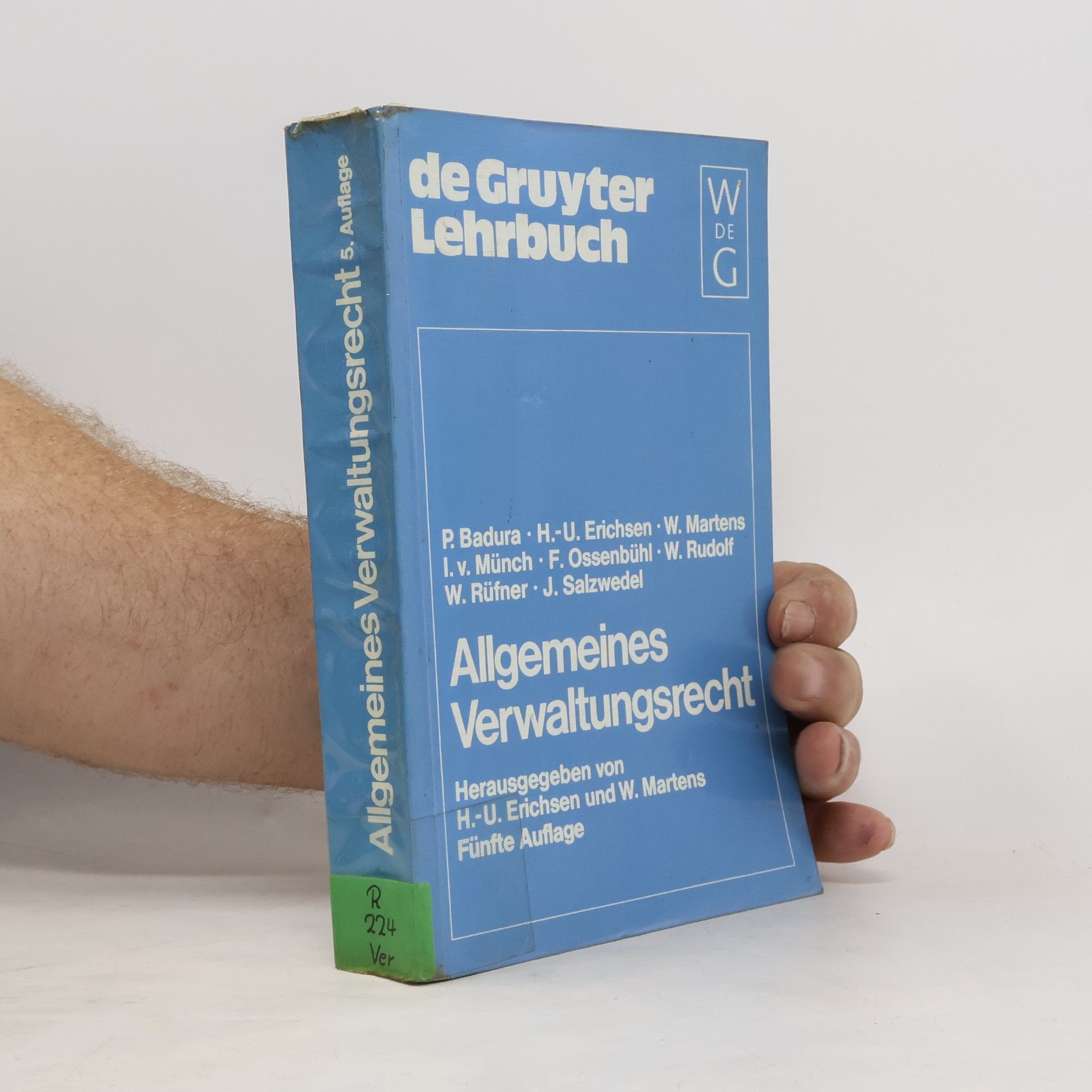 Hans-Uwe Erichsen De Gruyter Lehrbuch: Allgemeines Verwaltungsrecht - Fünfte Auflage
