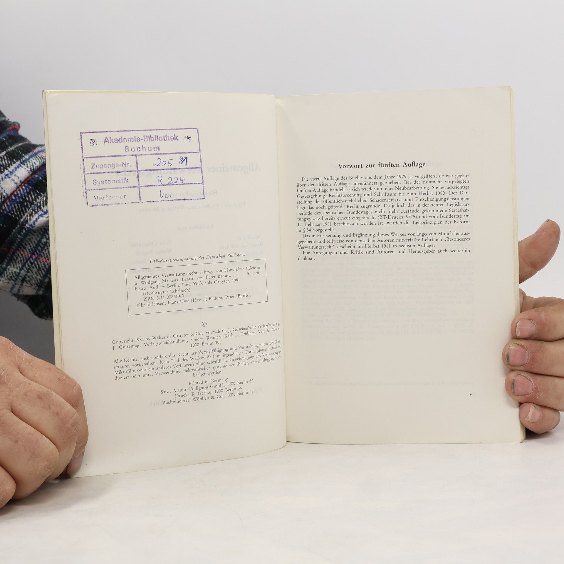 Hans-Uwe Erichsen De Gruyter Lehrbuch: Allgemeines Verwaltungsrecht - Fünfte Auflage