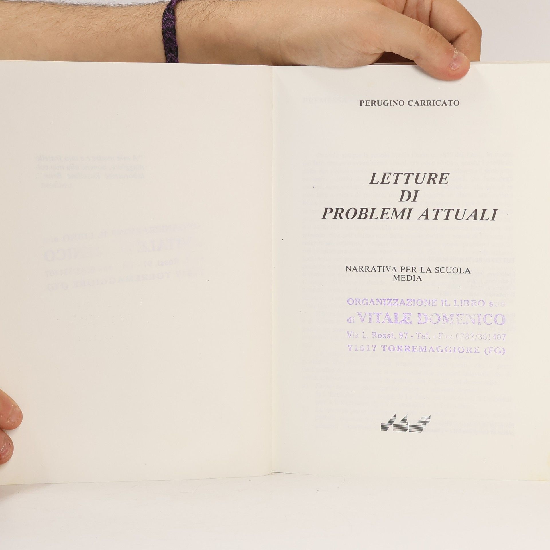 Perugino Carricato Letture di problemi attuali