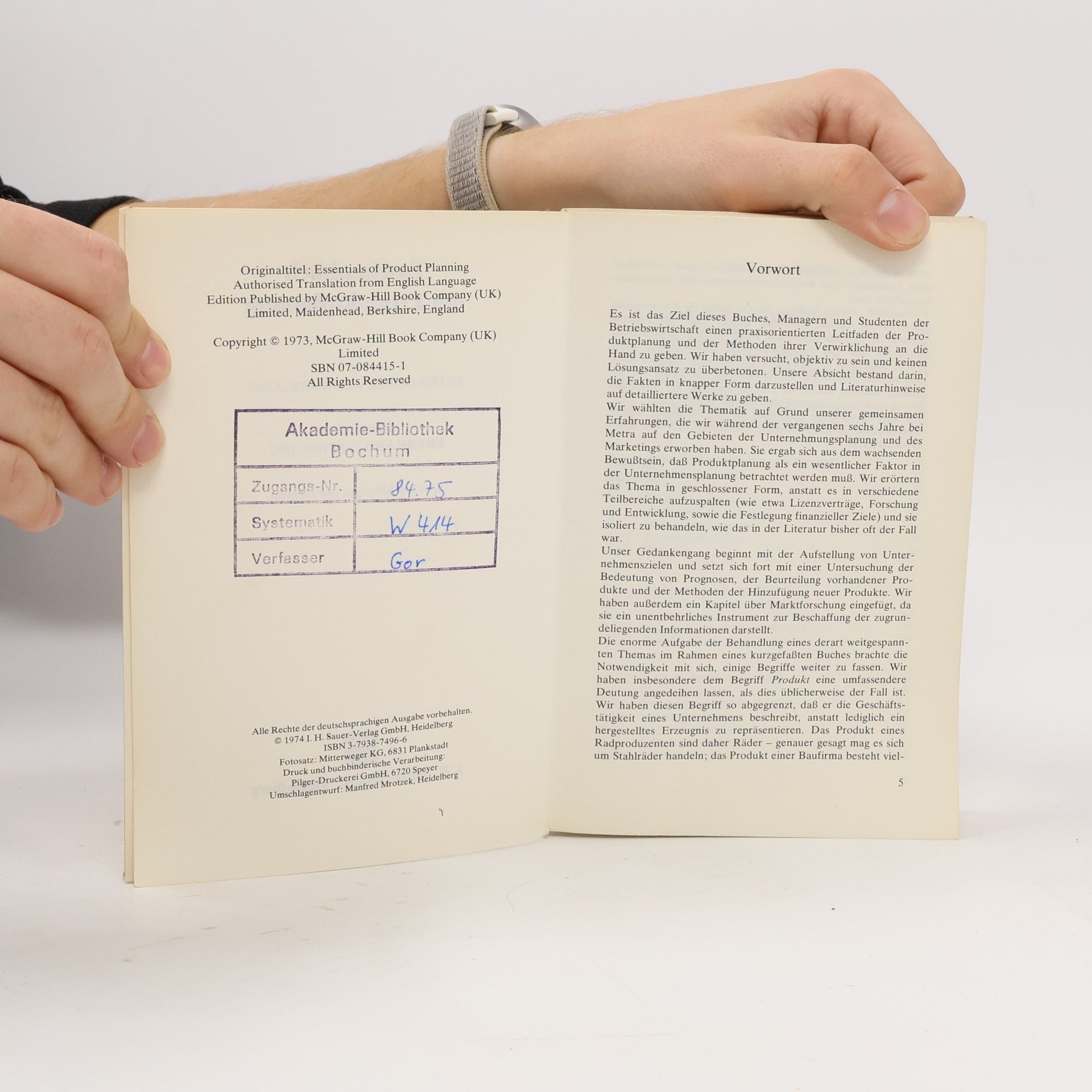 Peter Gorle Heidelberger Fachbücher: Taschenbuch der Produktplanung
