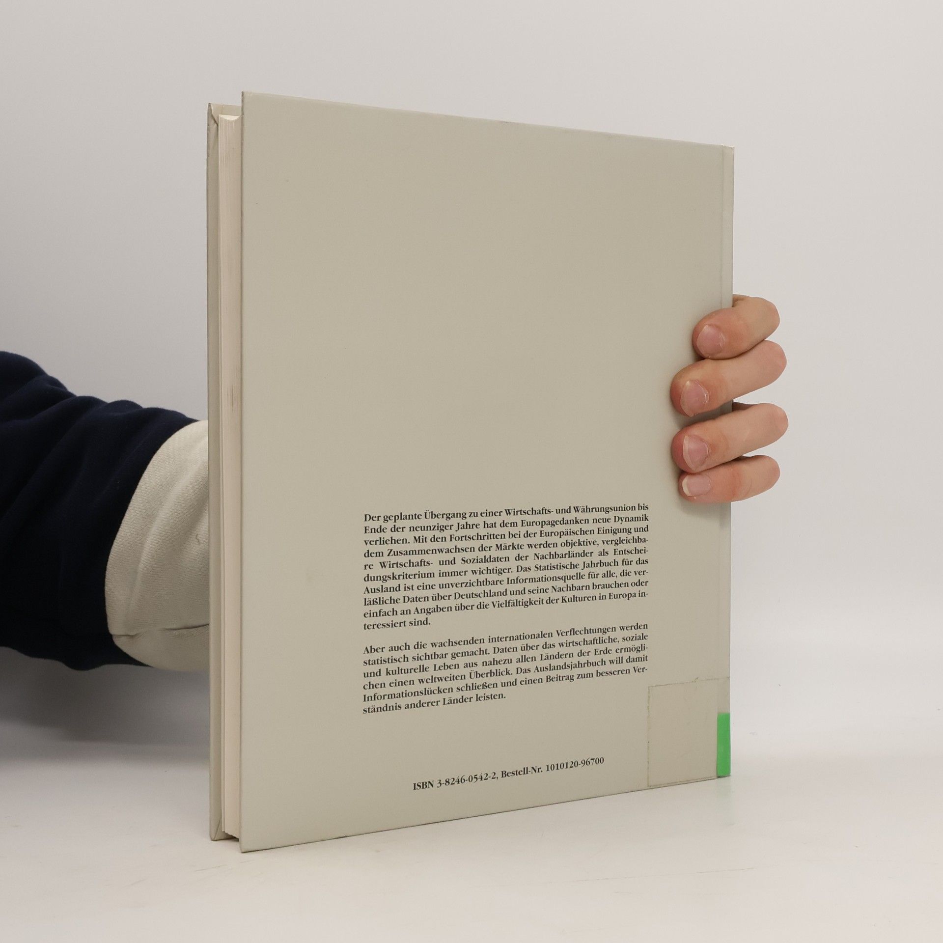 Statistisches Bundesamt Statistisches Jahrbuch 1996