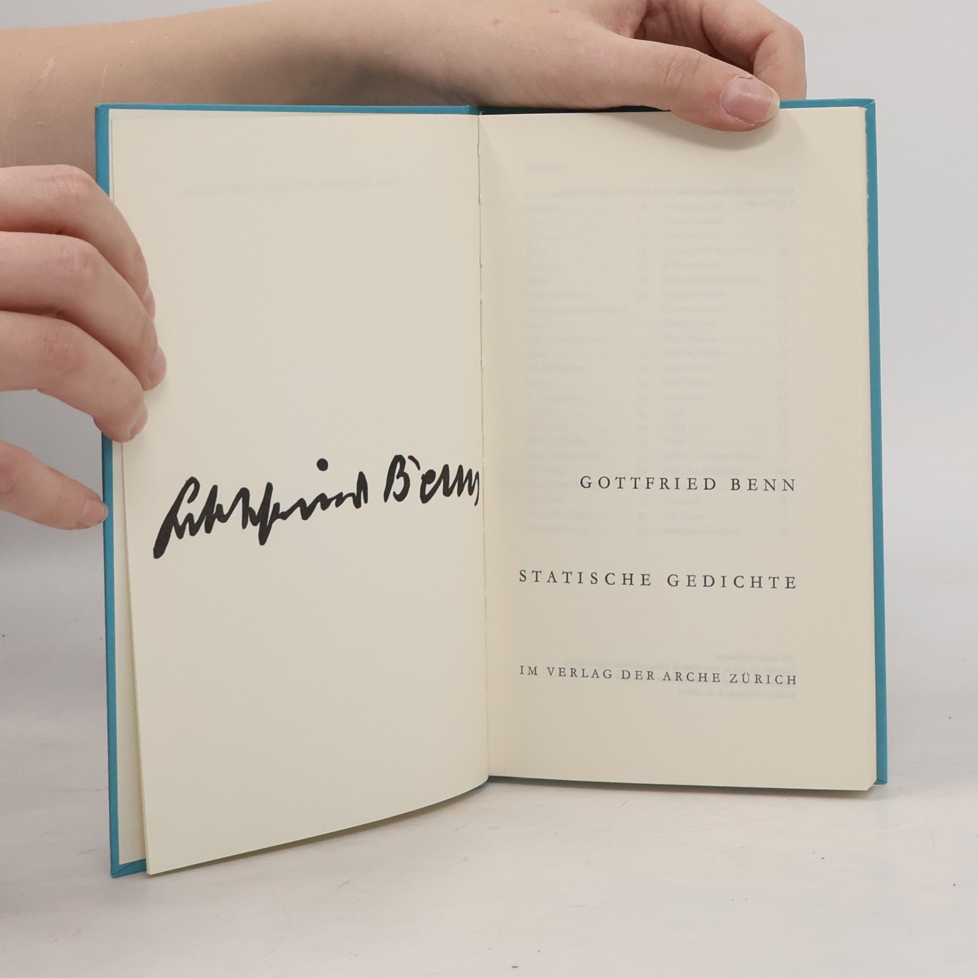 Gottfried Benn Statische Gedichte