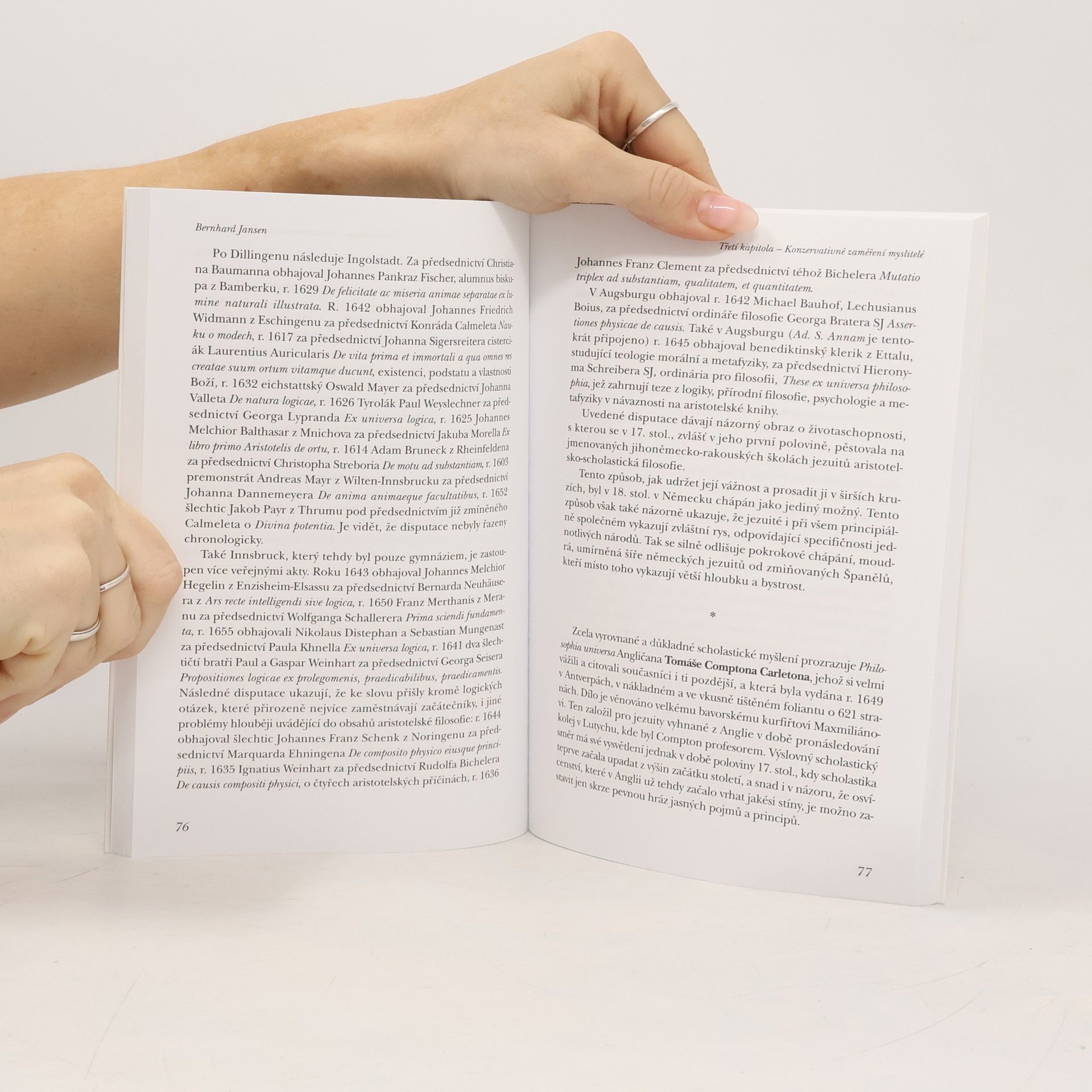 Bernhard Jansen Jezuité v přírodních vědách a ve filosofii 17. a 18. století