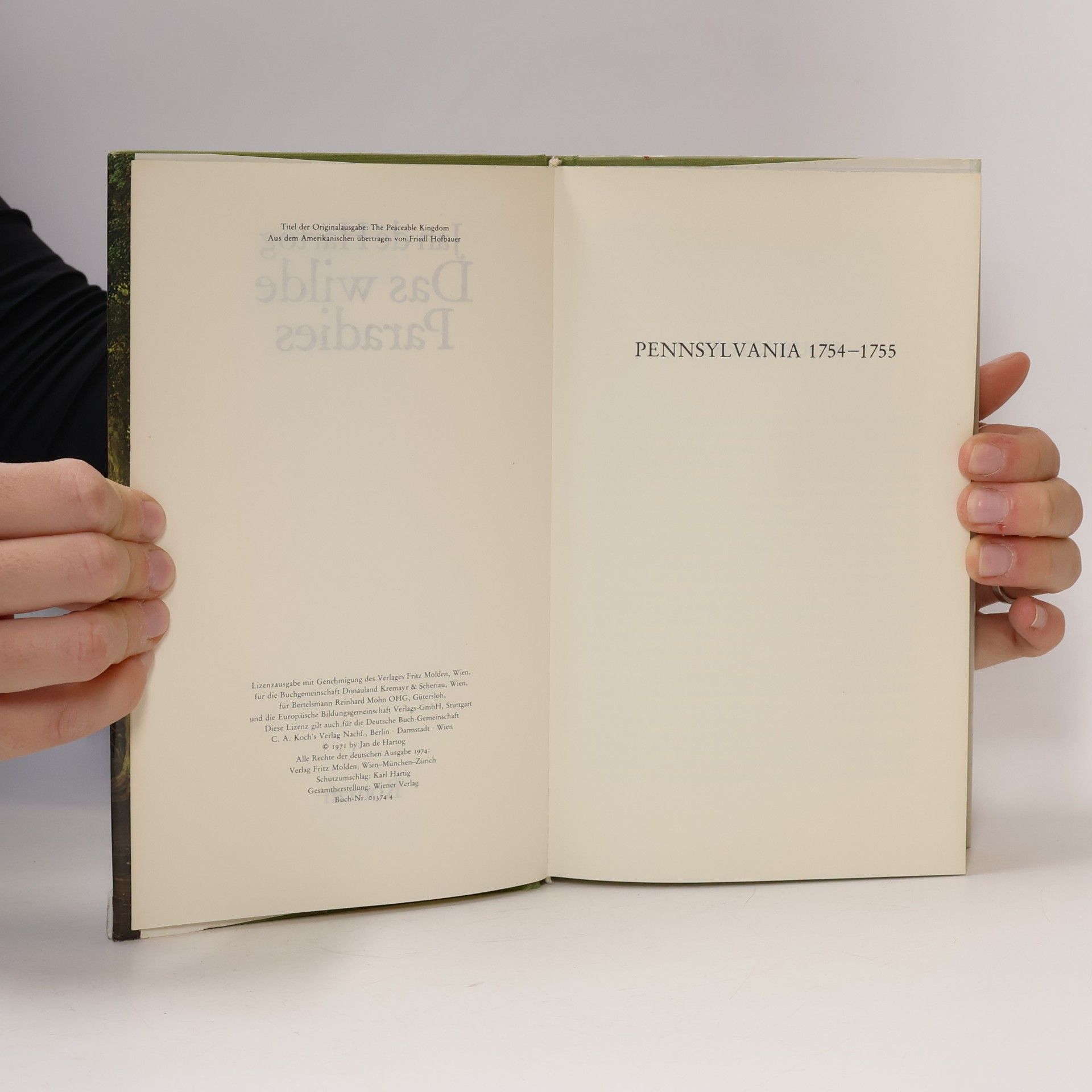 Jan de Hartog Das wilde Paradies