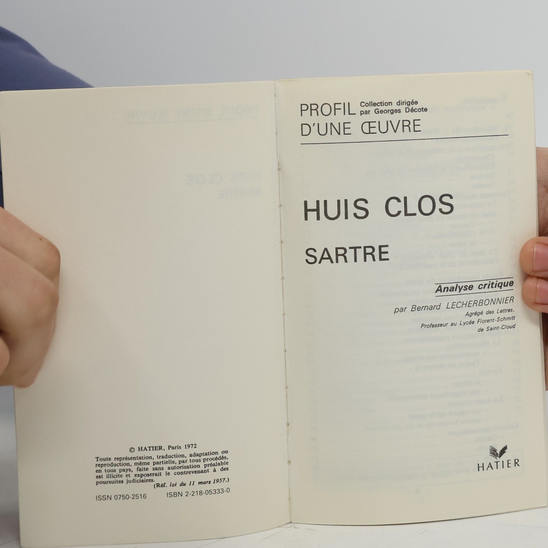 Bernard Lecherbonnier Huis clos
