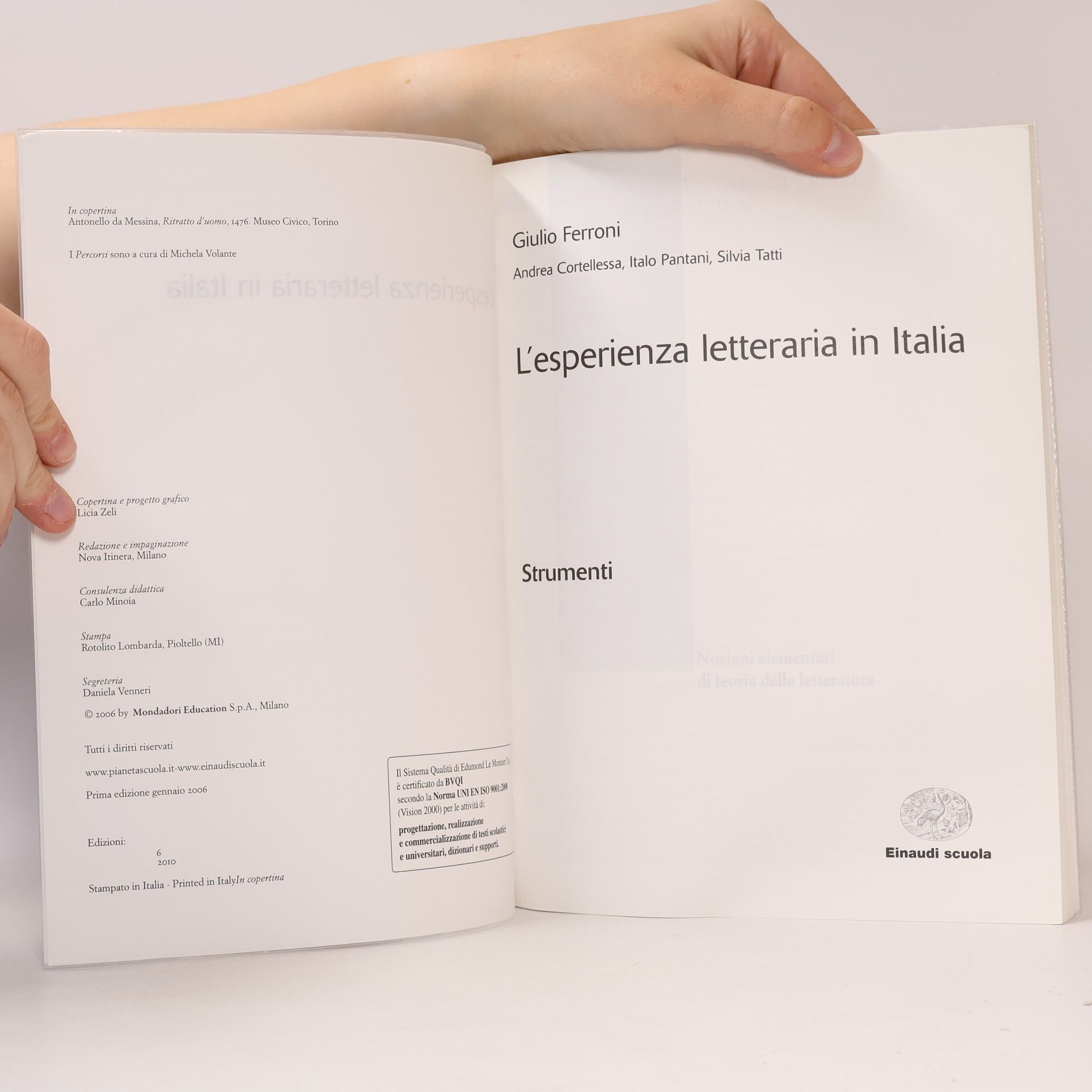 Giulio Ferroni L'esperienza letteraria in Italia 1 - Strumenti
