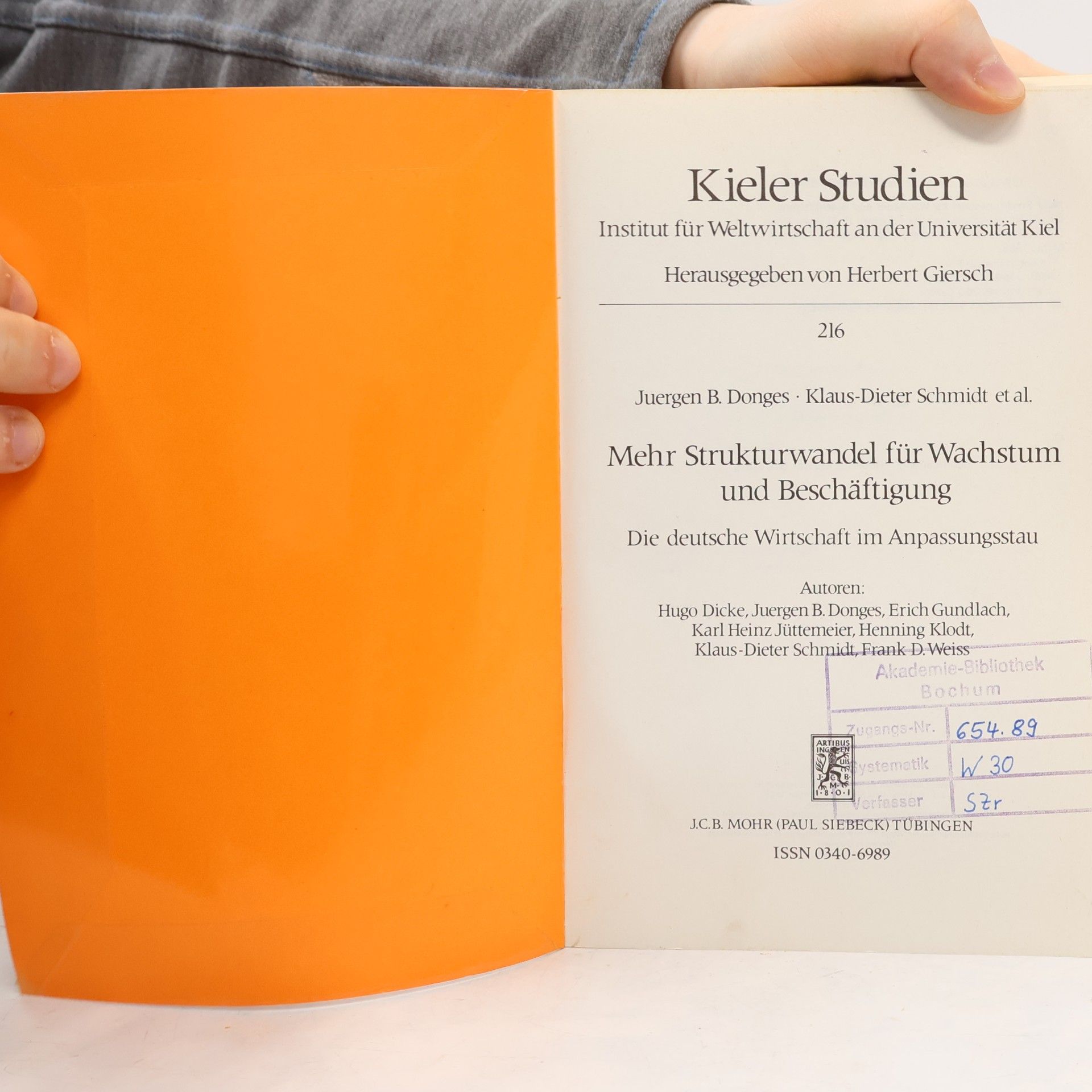 Hugo Dicke Mehr Strukturwandel für Wachstum und Beschäftigung