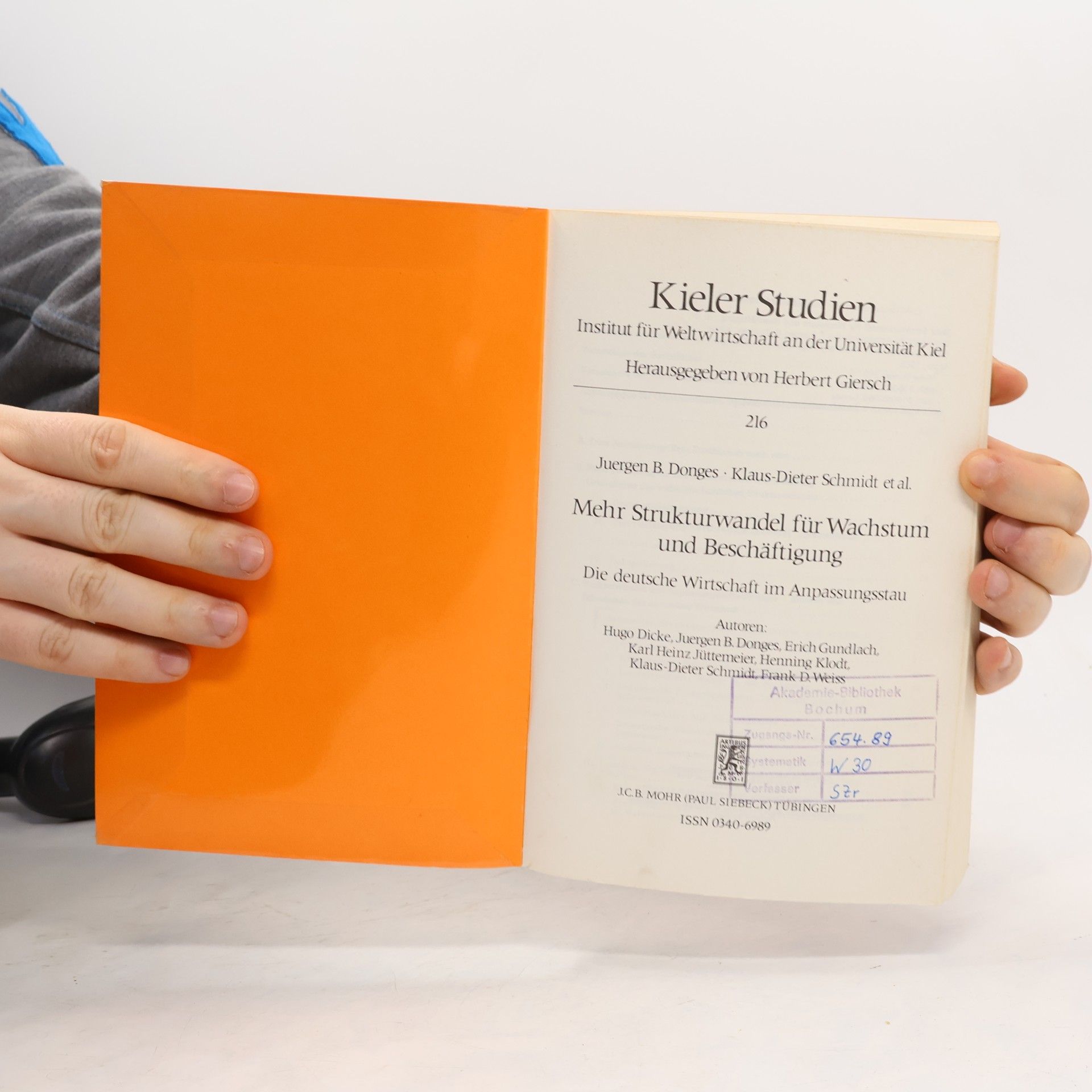 Hugo Dicke Mehr Strukturwandel für Wachstum und Beschäftigung