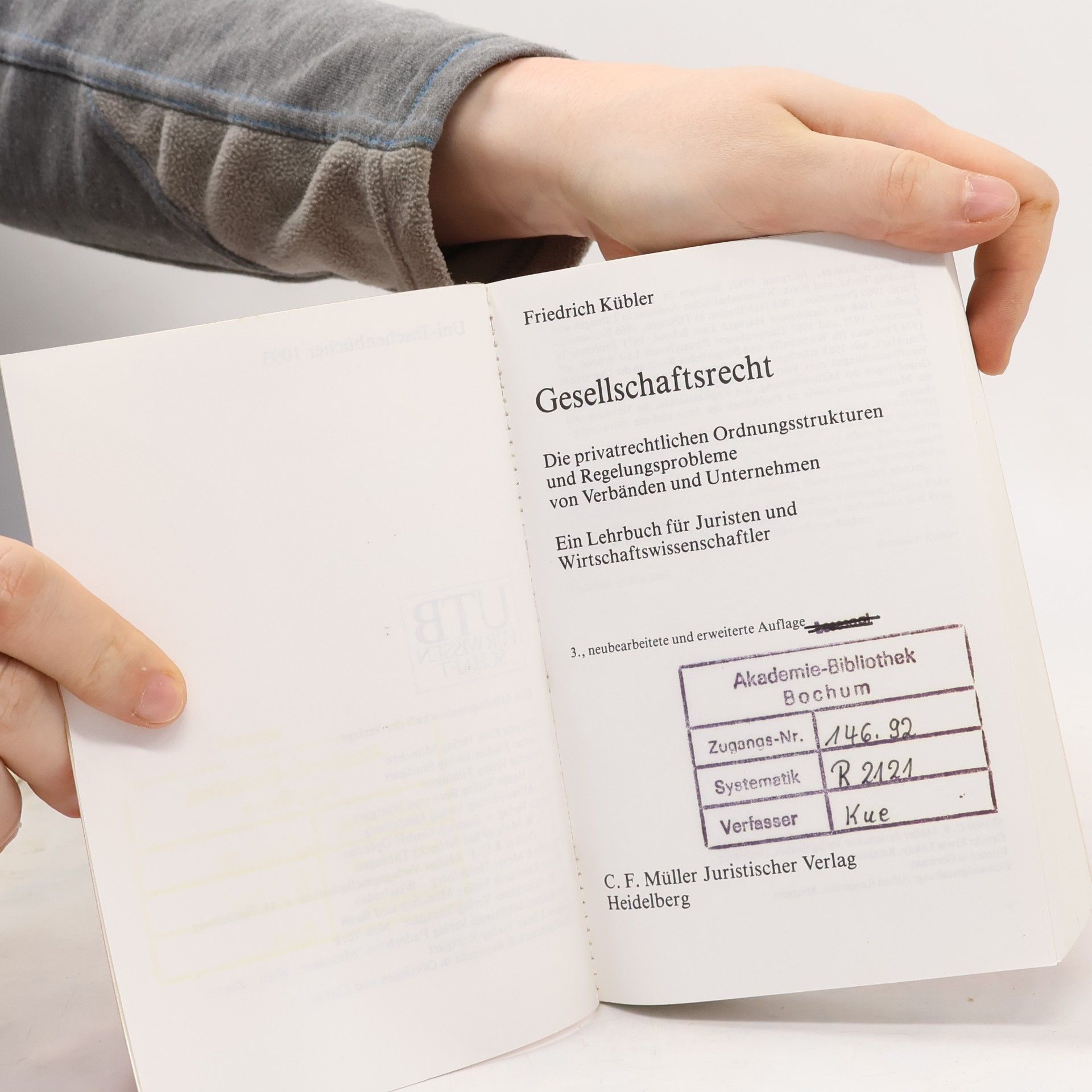 Friedrich Kübler Gesellschaftsrecht