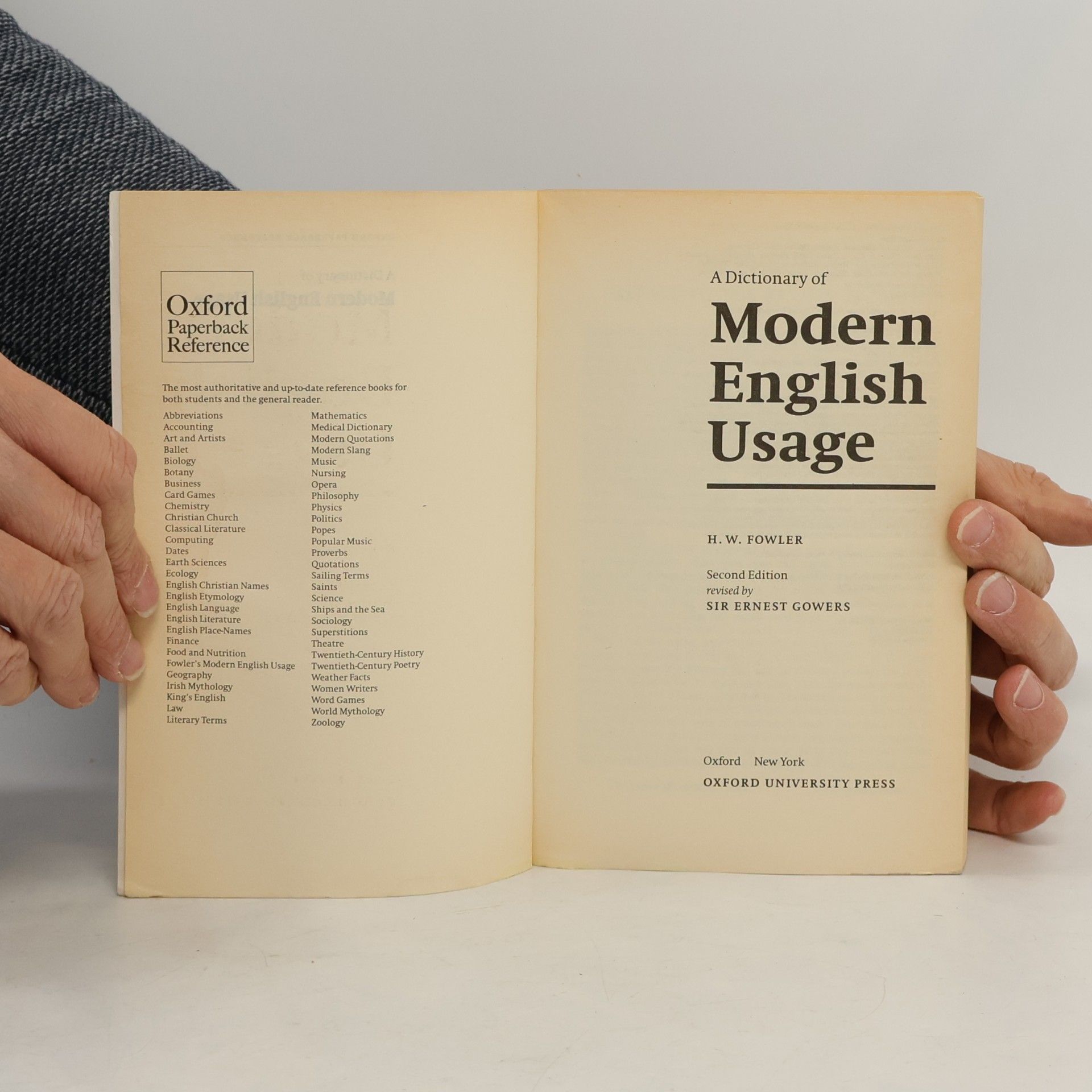 Henry Watson Fowler Fowler's Modern English Usage