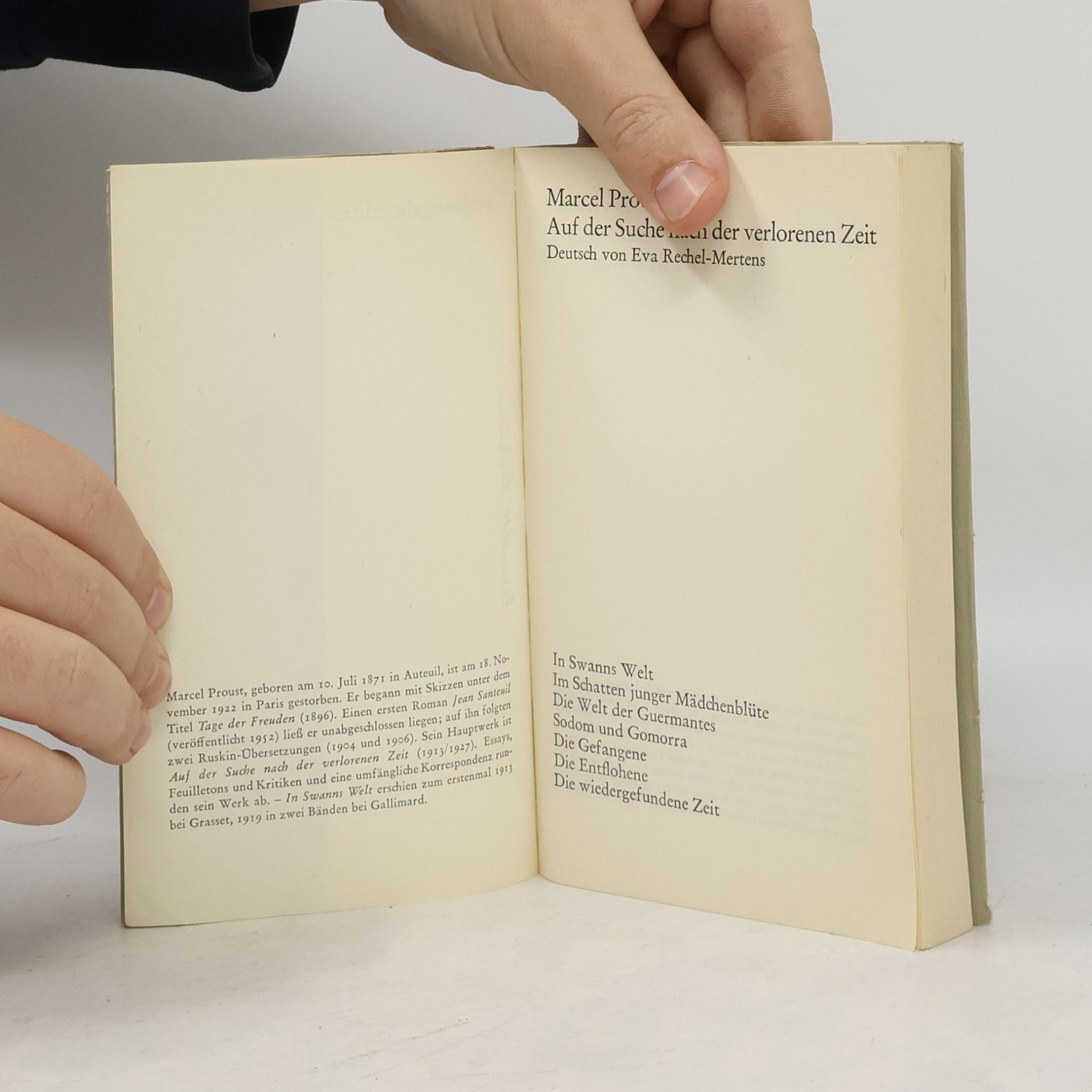 Marcel Proust Auf der Suche nach der verlorenen Zeit