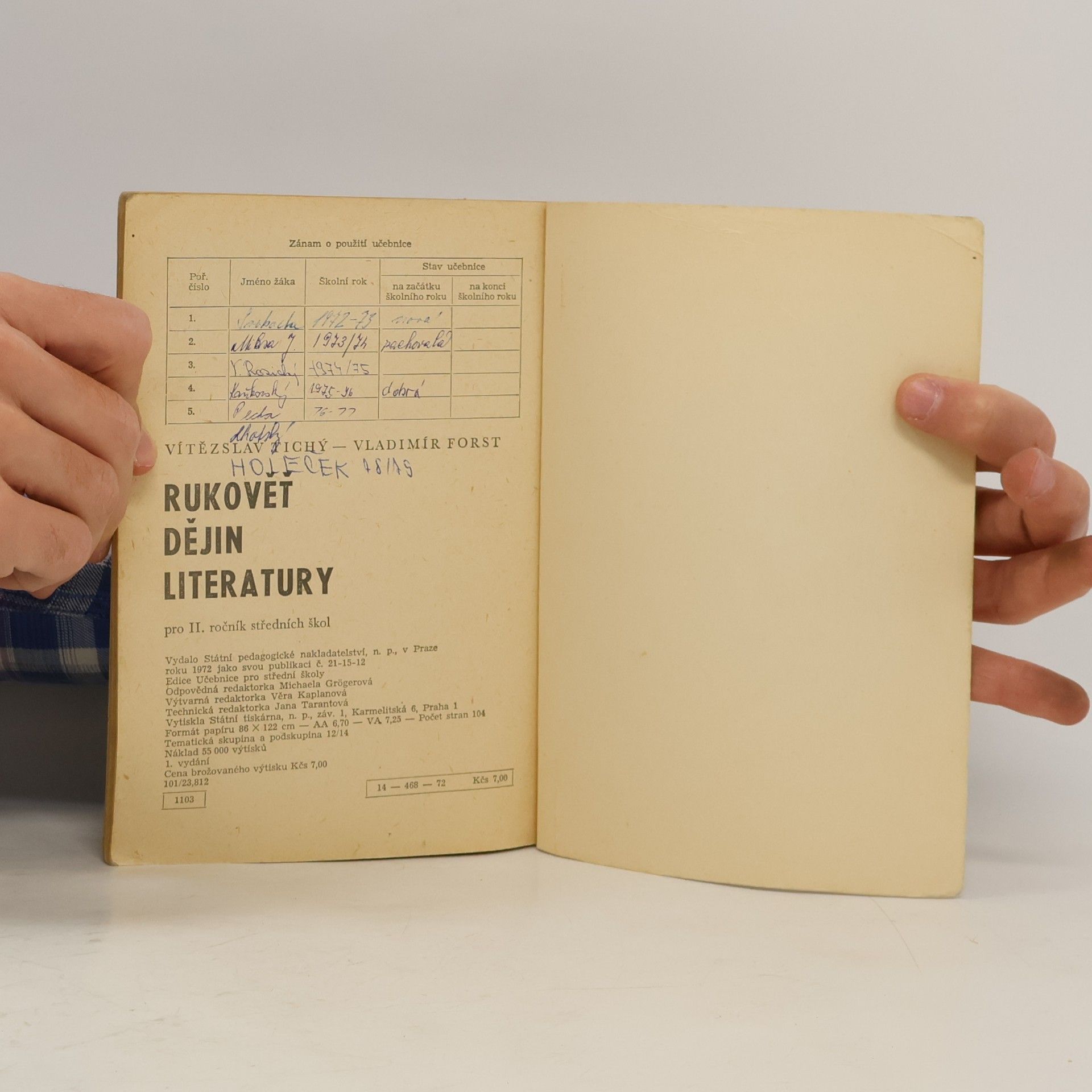 Vítězslav Tichý Rukověť dějin literatury pro II. ročník středních škol