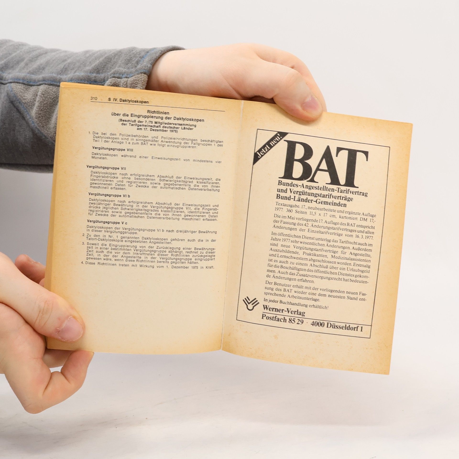 Autorenkollektiv Vergütungsverordnung des BAT