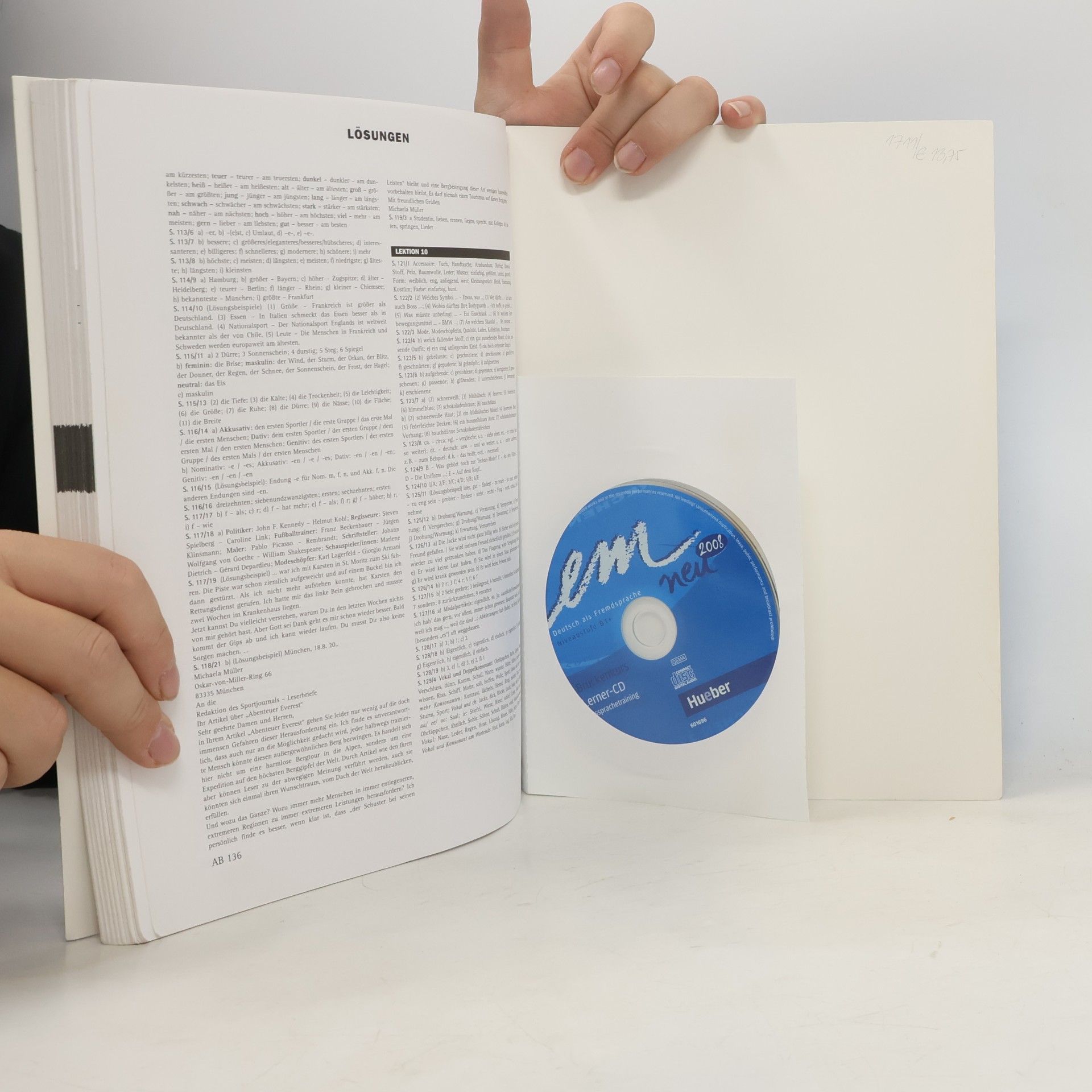 Jutta Orth Chambah em neu 2008 : Brückenkurs : Ausgabe 2008 : Deutsch als Fremdsprache. Niveaustufe B1+. Arbeitsbuch