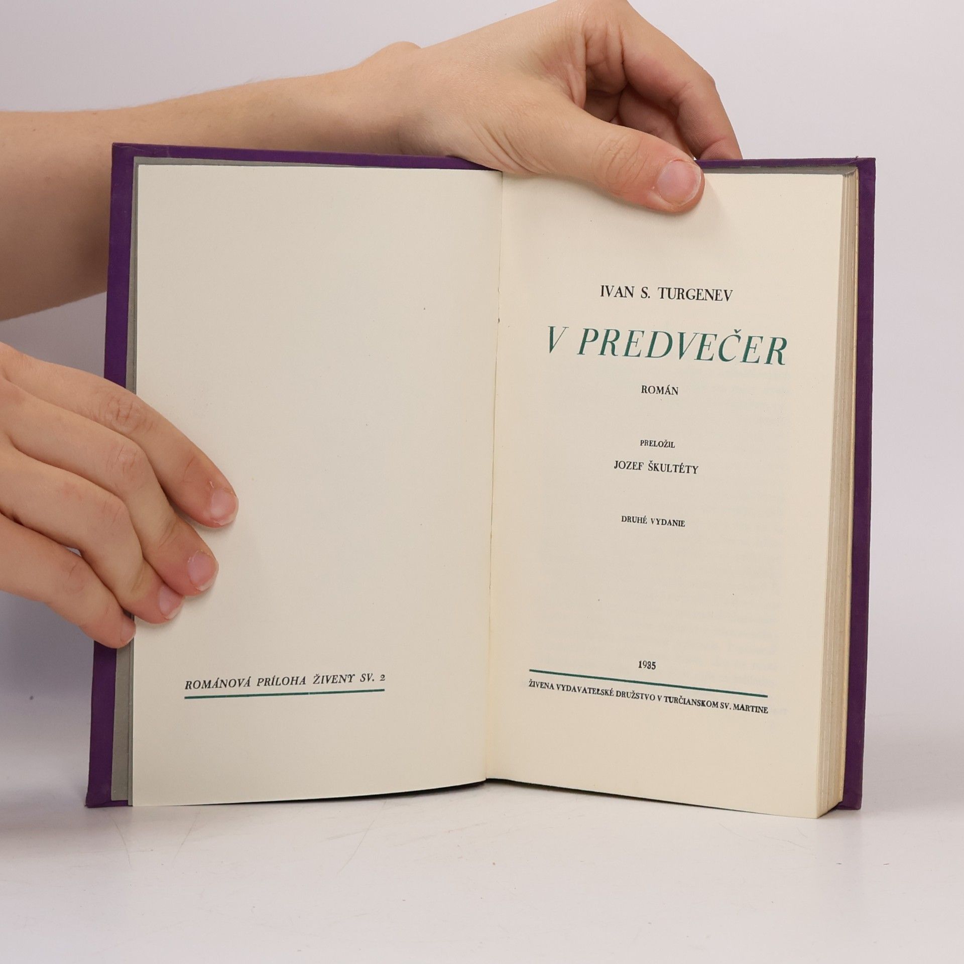 Ivan S. Turgenev V predvečer
