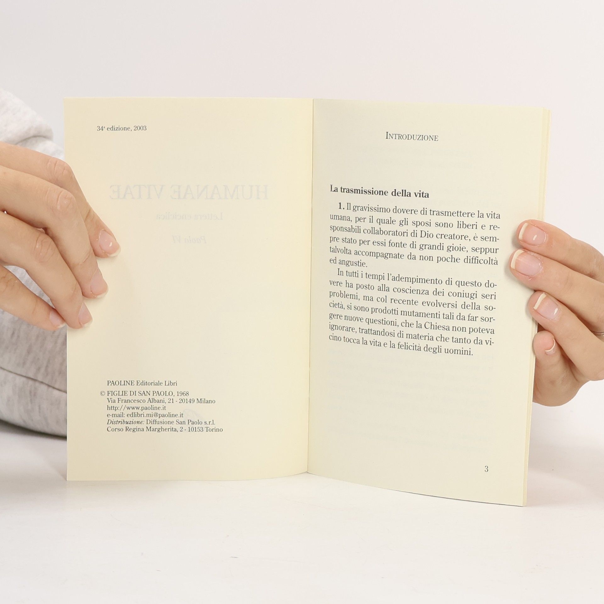 Pope Paul VI Magistero - 30: Humanae vitae. Lettera enciclica