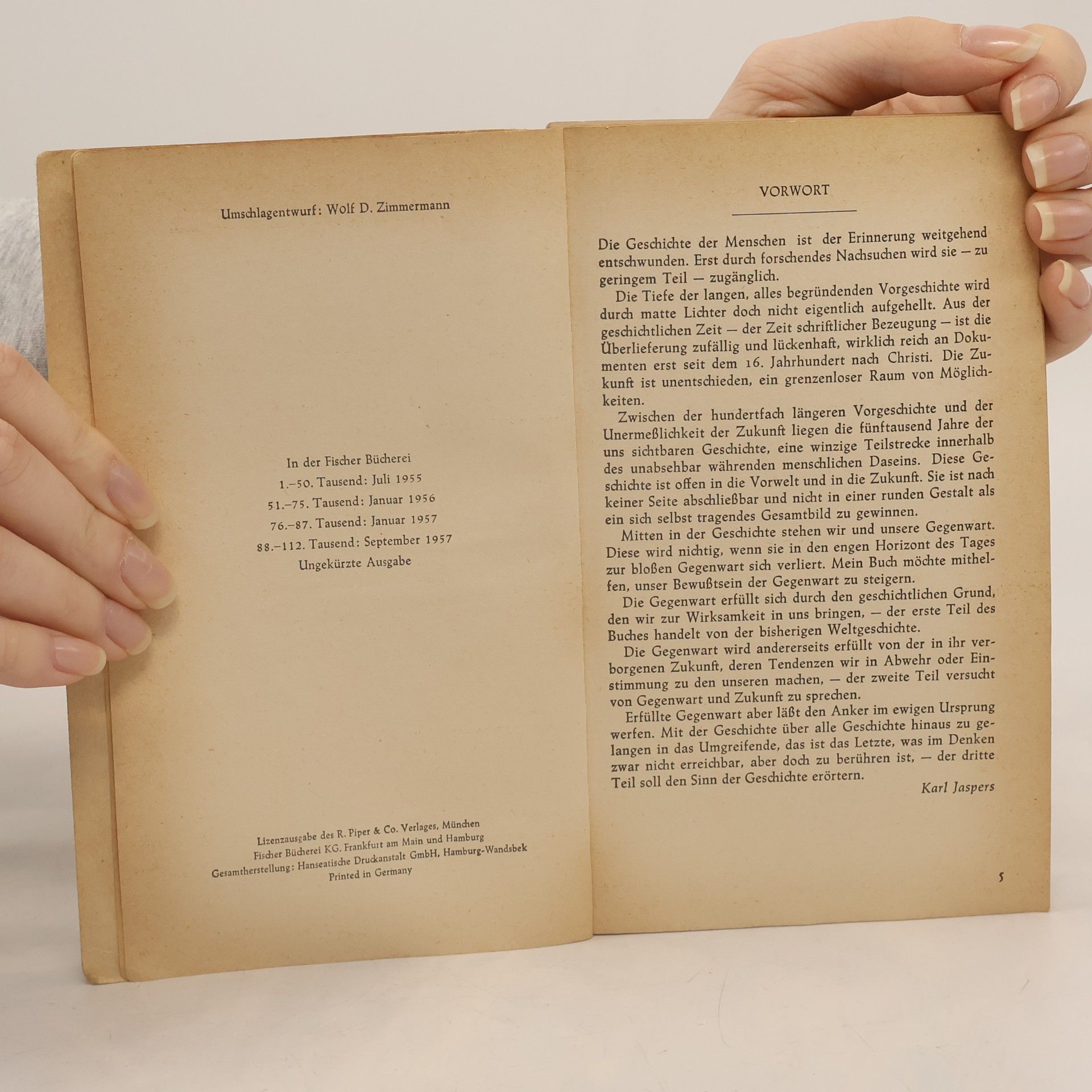 Karl Jaspers Vom Ursprung und Ziel der Geschichte