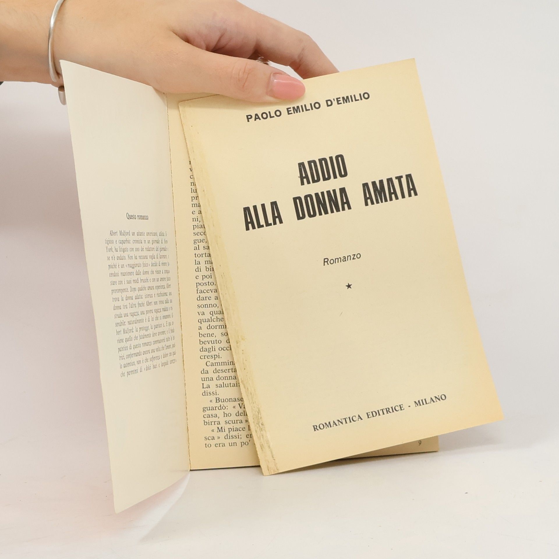 Paolo Emilio D'Emilio Addio, Alla, Donna, Amata