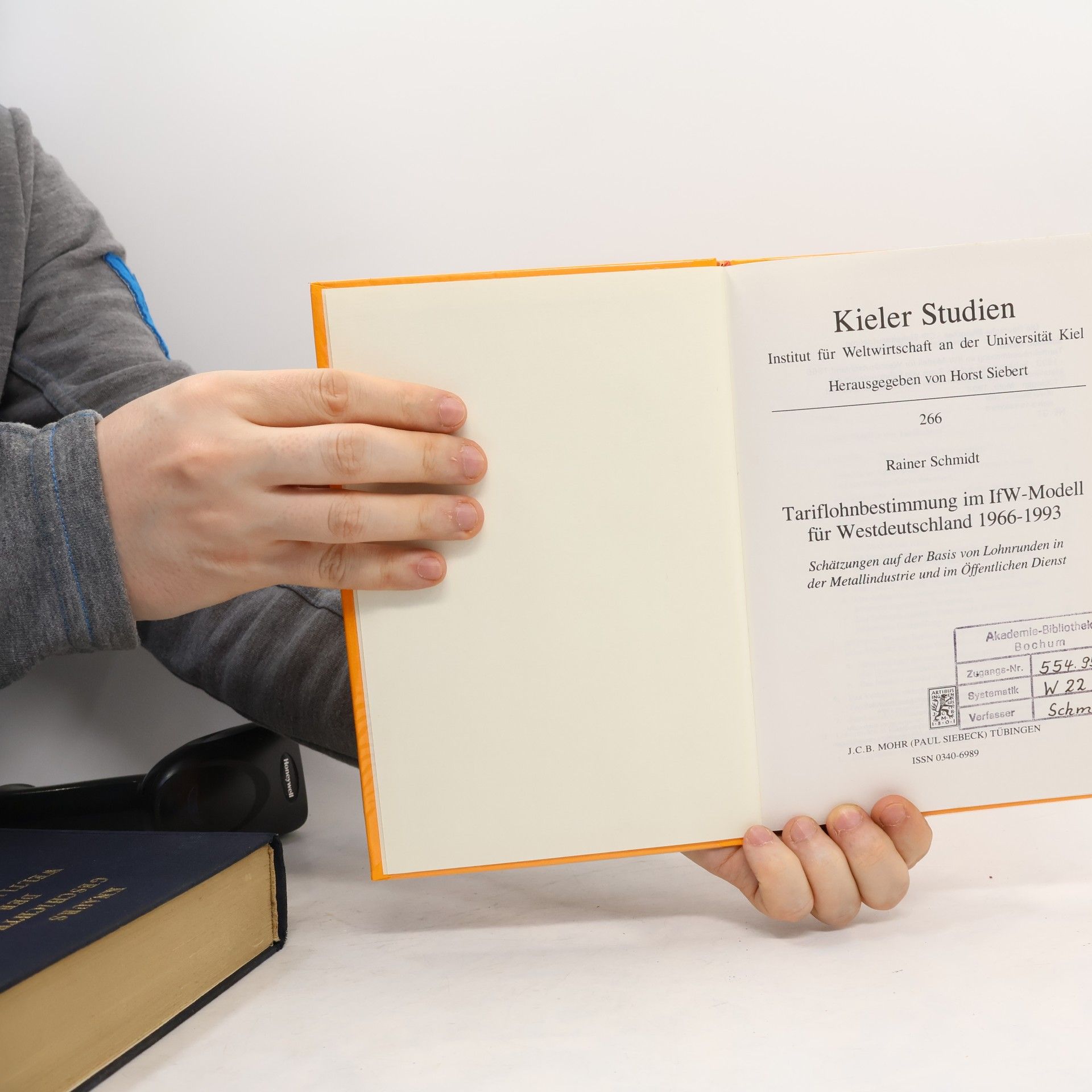 Rainer Schmidt Tariflohnbestimmung im IfW-Modell für Westdeutschland 1966-1993