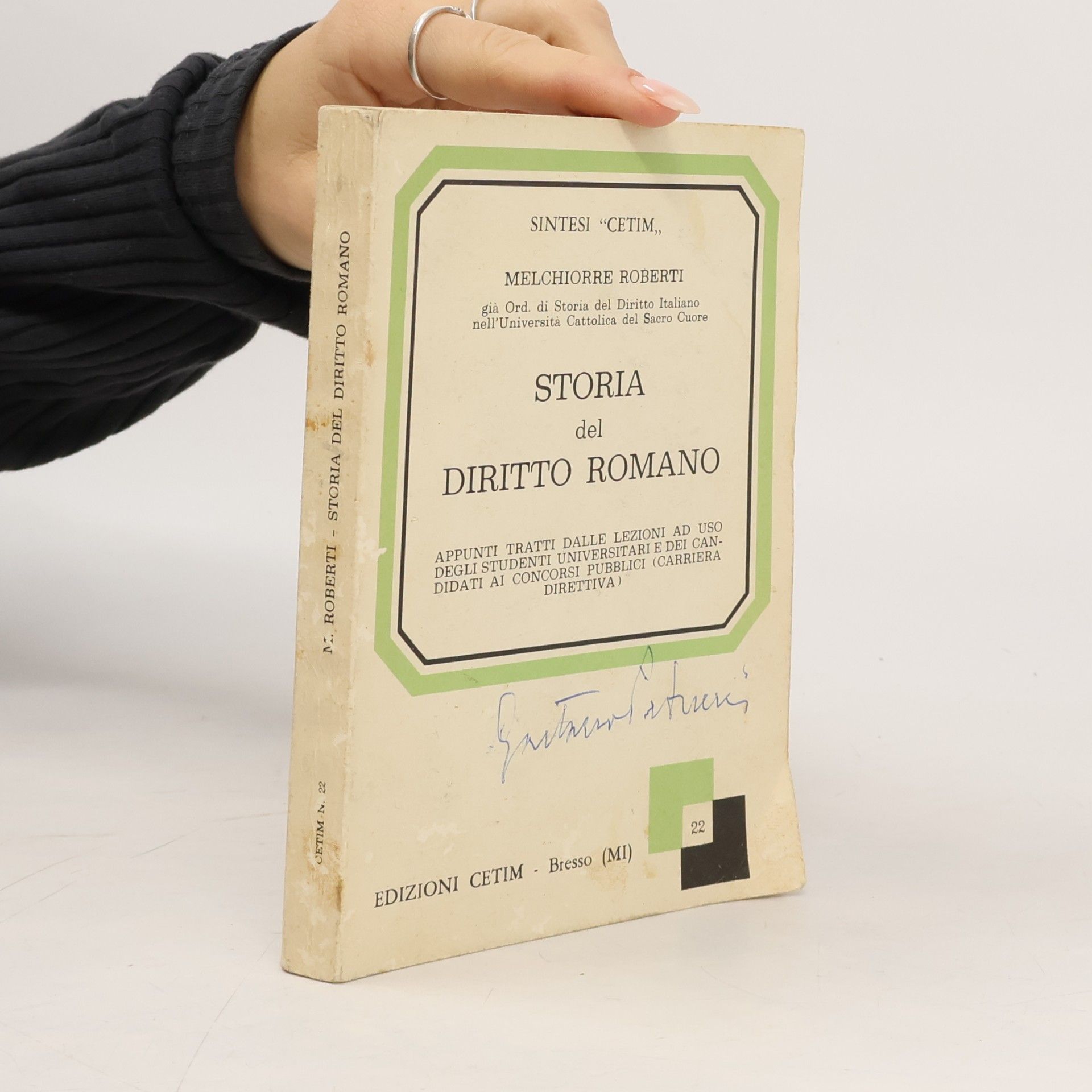 Melchiorre Roberti Storia del diritto romano