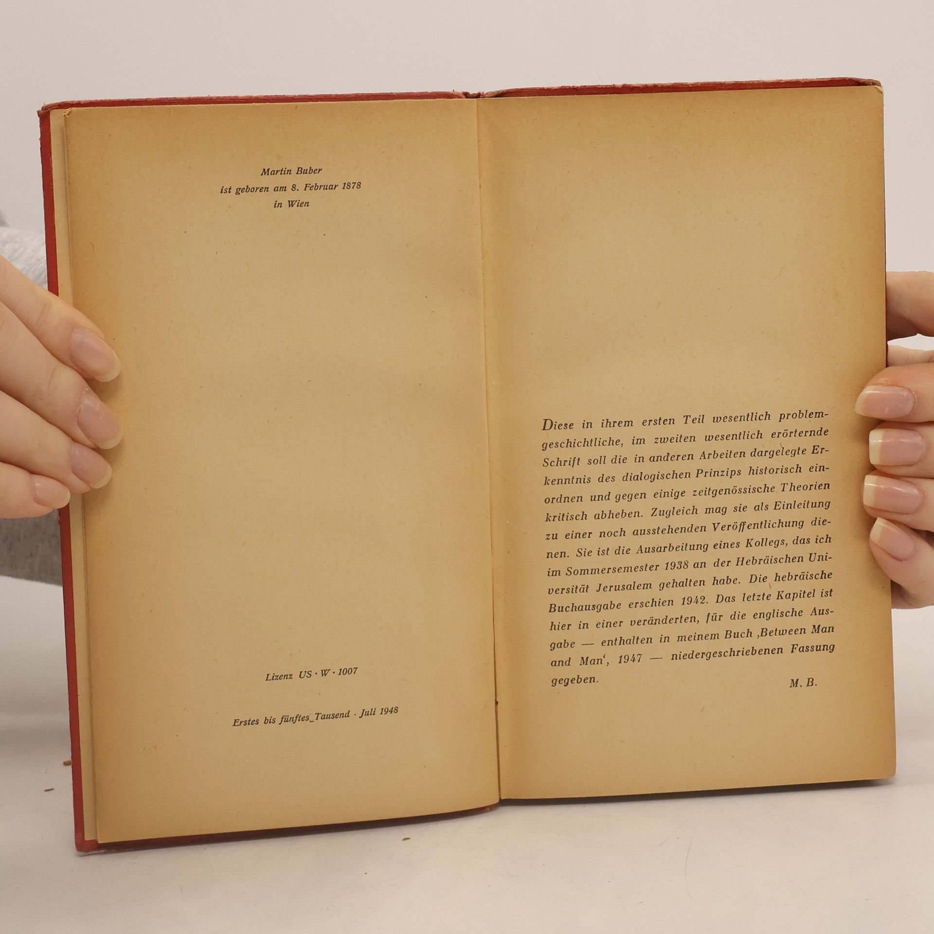 Martin Buber Das Problem des Menschen