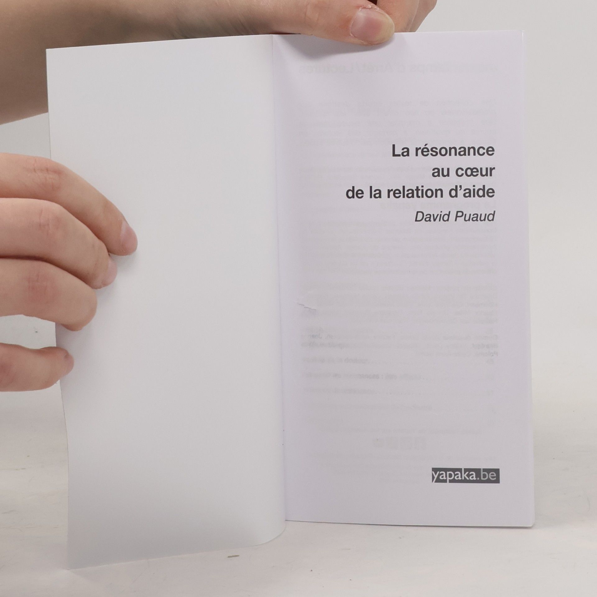 David Puaud La résonance au cœur de la relation d'aide