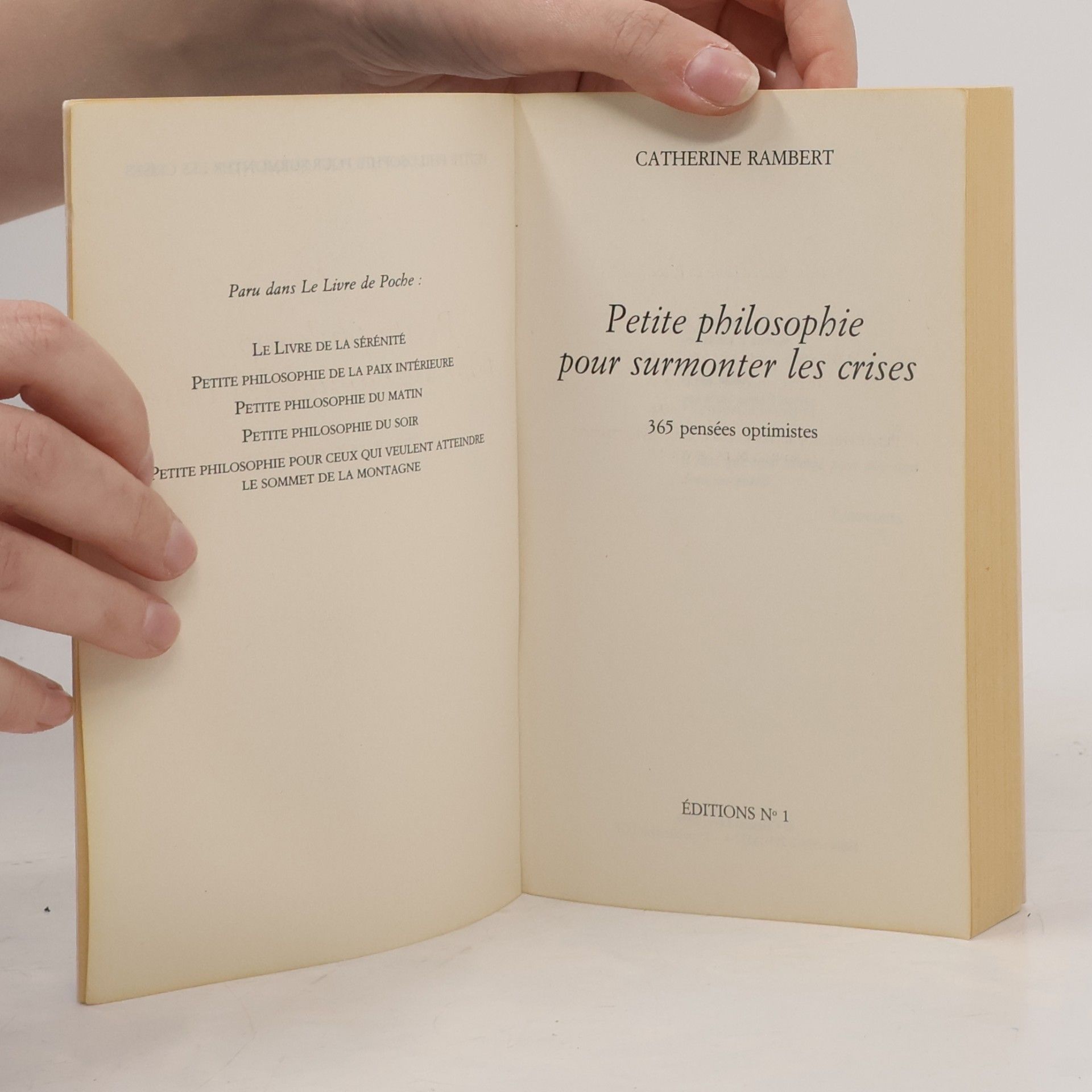 Catherine Rambert Petite philosophie pour surmonter les crises