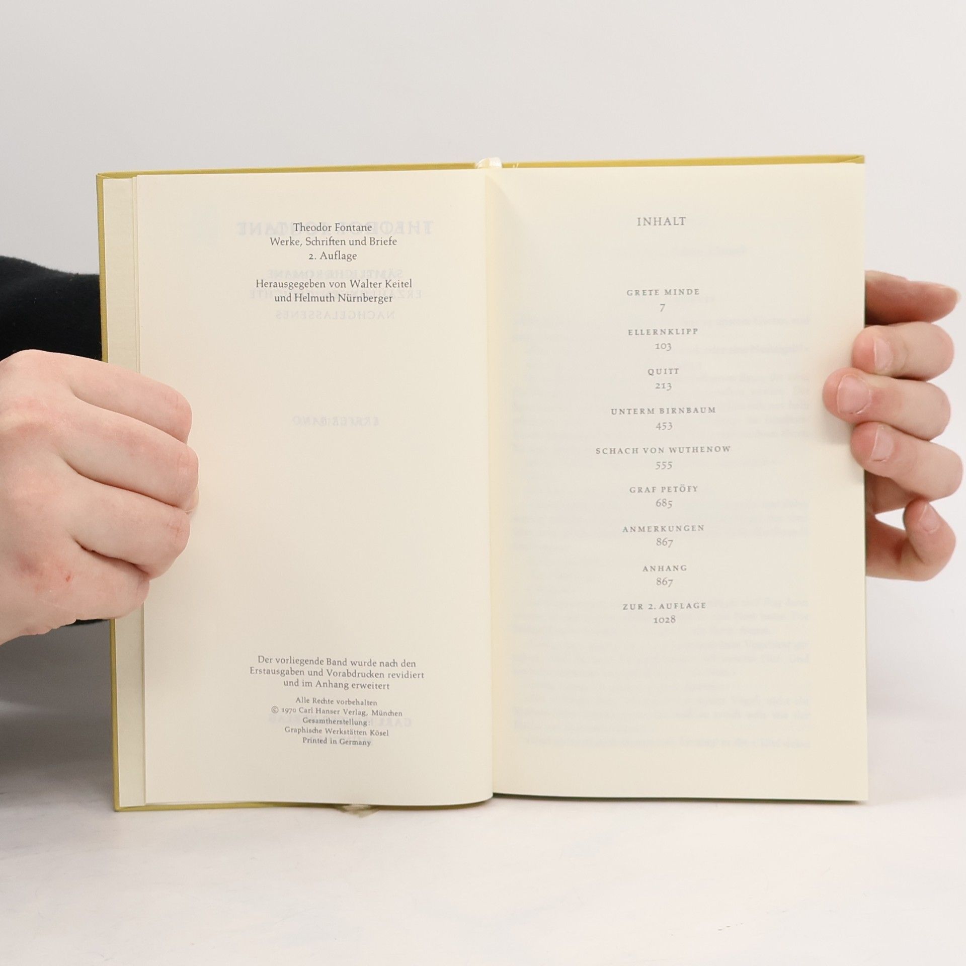 Theodor Fontane Werke, Schriften und Briefe 1